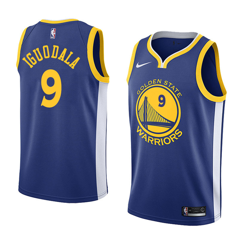 NBA Men Golden State Warriors Blue #9 IGUODALA Jersey High Quality Name and Number Print - leoleo123123