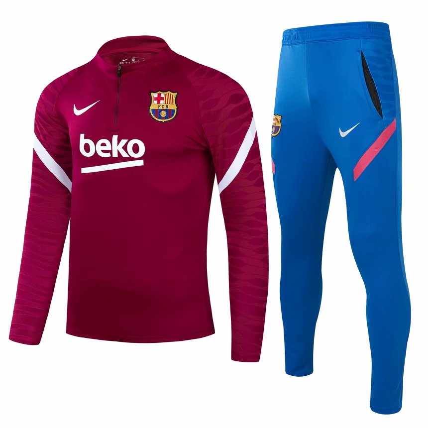 21/22 Barcelona Red Sweater Tracksuit Player Version Thai Quality - leoleo123123
