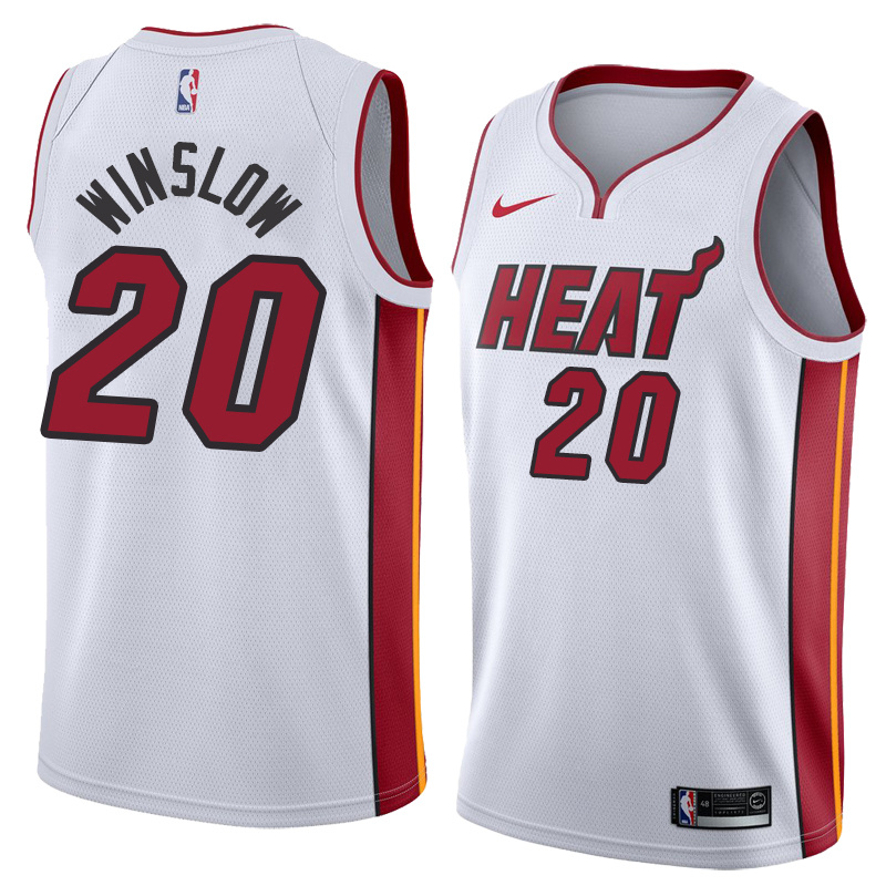 NBA Men Miami Heat White #20 WINSLOW Jersey High Quality Name and Number Print - leoleo123123