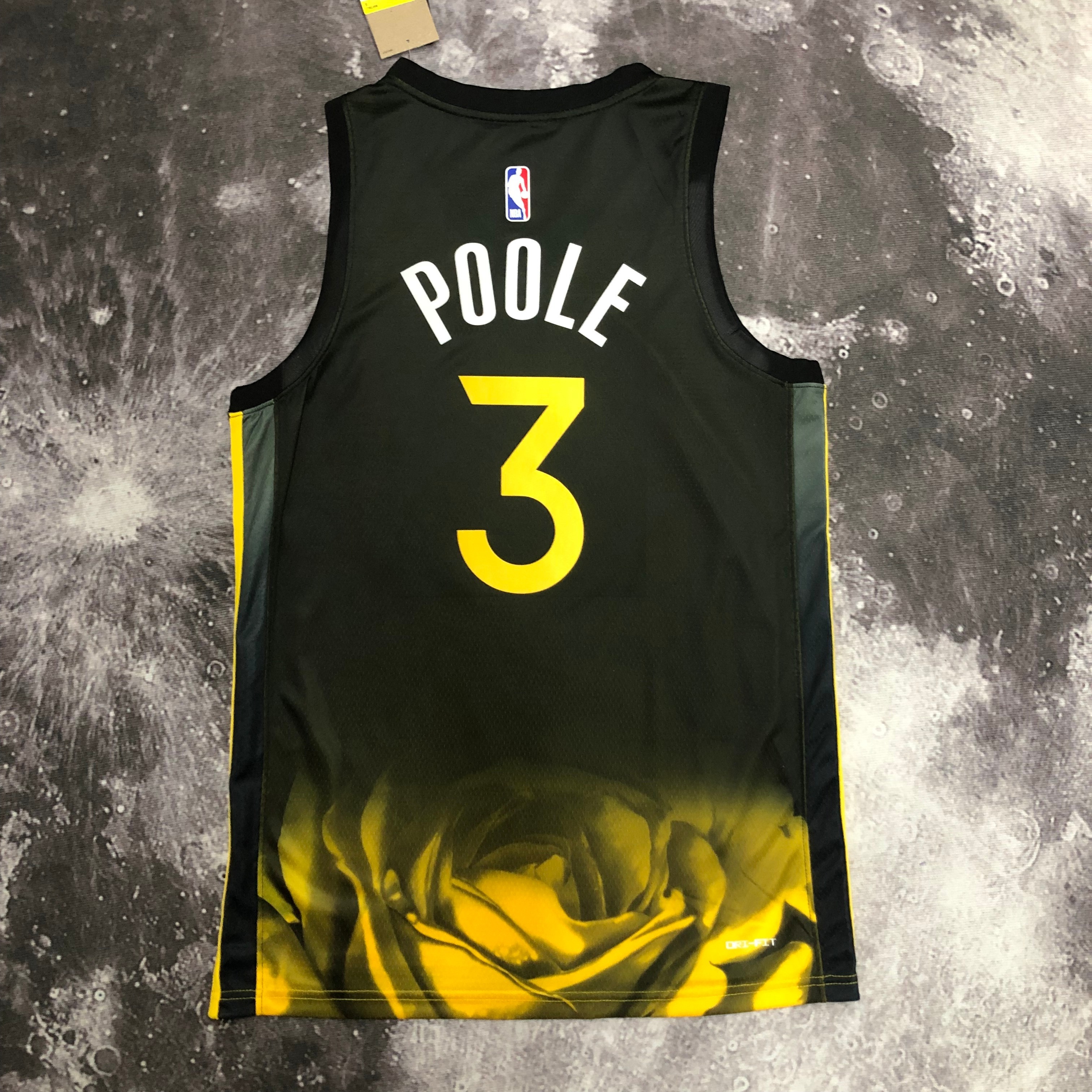 NBA Men Season 2023 Golden State Warriors Black #3 POOLE Jersey High Quality Name and Number Print - leoleo123123
