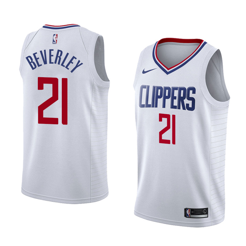NBA Men Los Angeles Clippers White #21 BEVERLEY Jersey High Quality Name and Number Print - leoleo123123