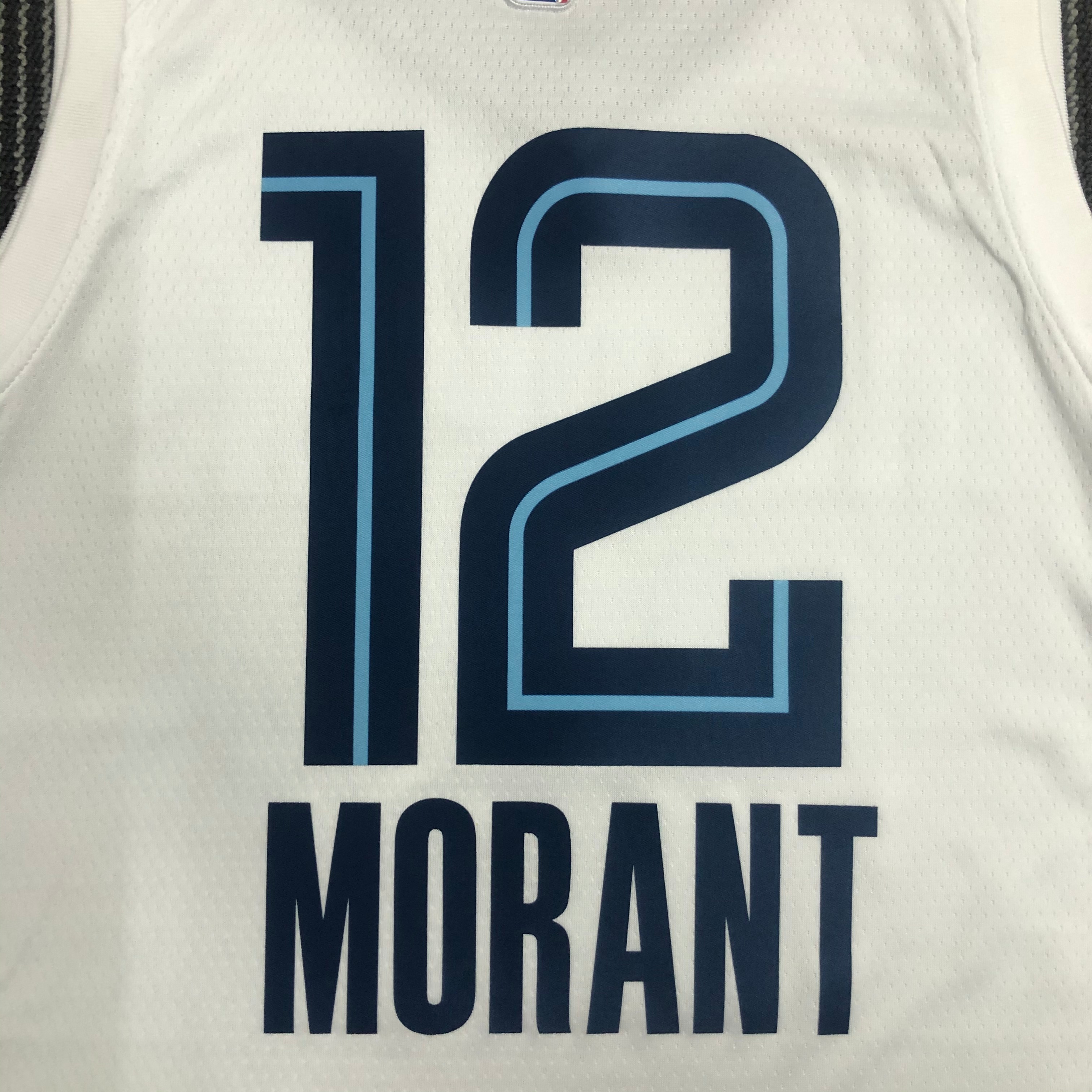 NBA Season 75th Anniversary Memphis Grizzlies White #12 MORANT Jersey High Quality Name and Number Print - leoleo123123