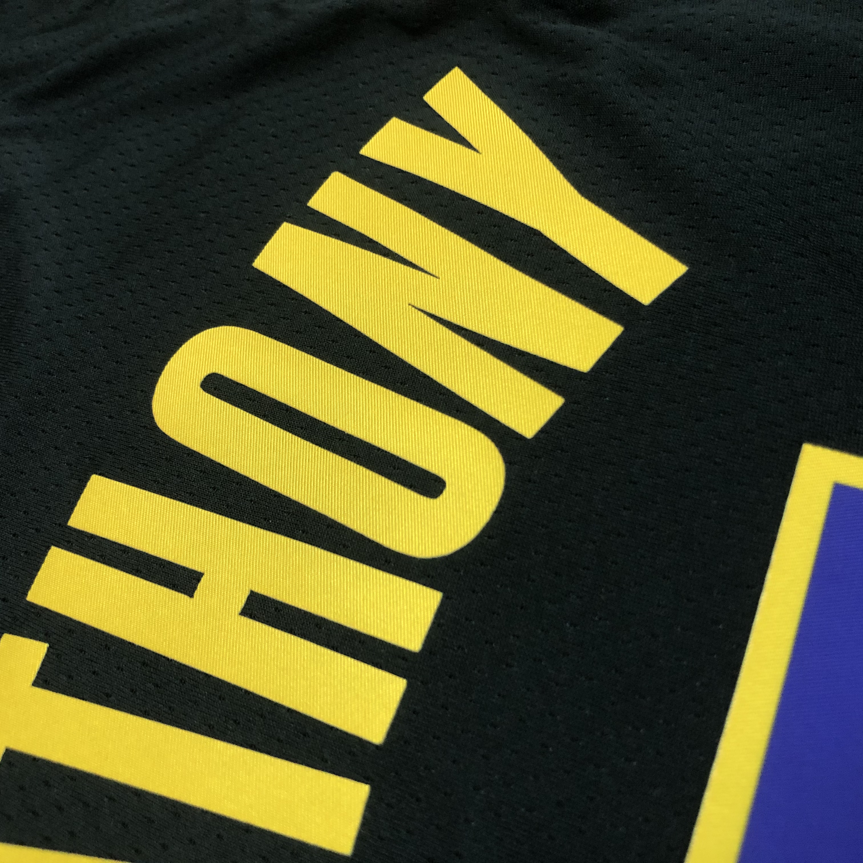 2021 NBA #7 ANTHONY Lakers Bonus Edition Black NBA Jersey High Quality Name and Number Print - leoleo123123