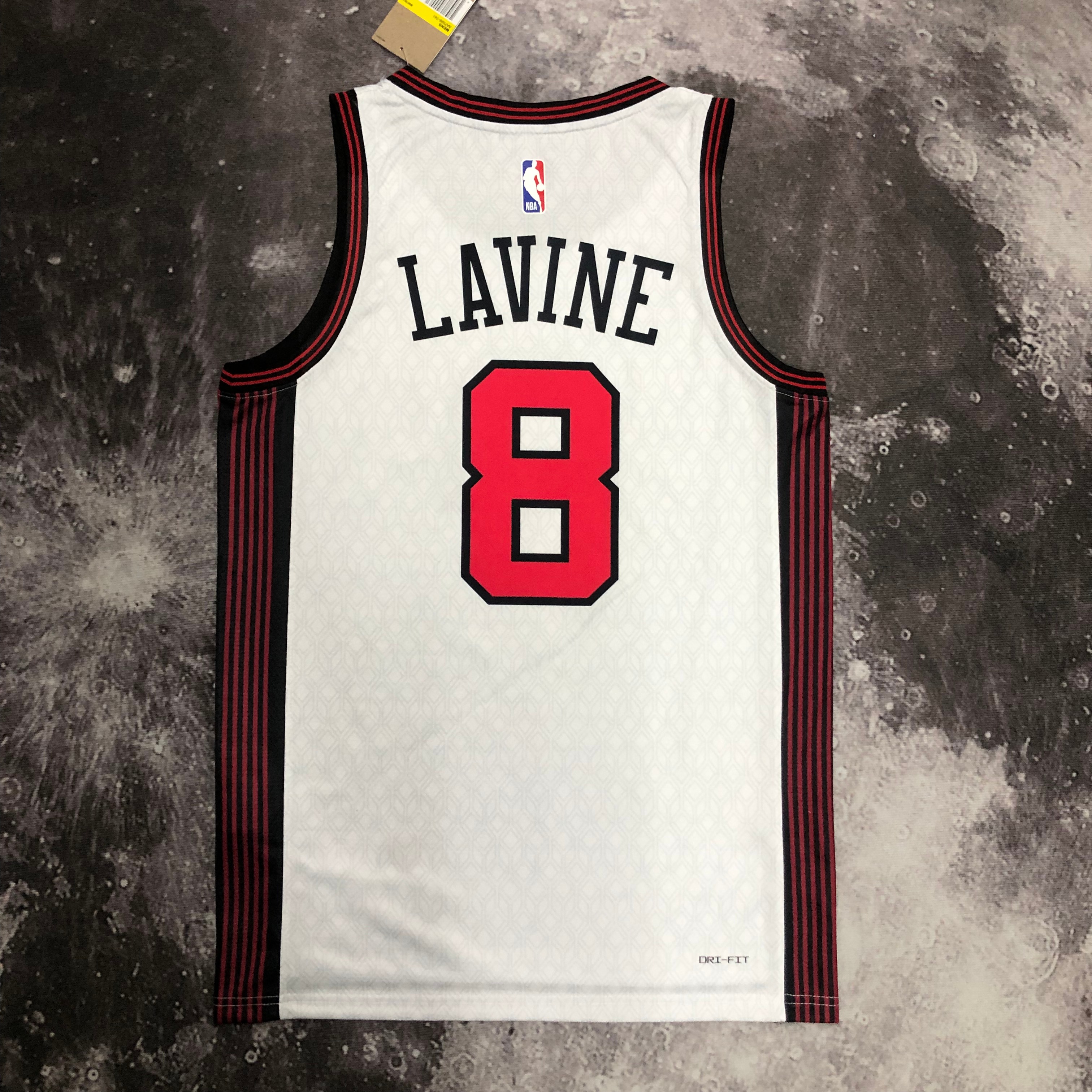 NBA Men 2023 Chicago Bulls City Version White #8 LAVINE Jersey High Quality Name and Number Print - leoleo123123