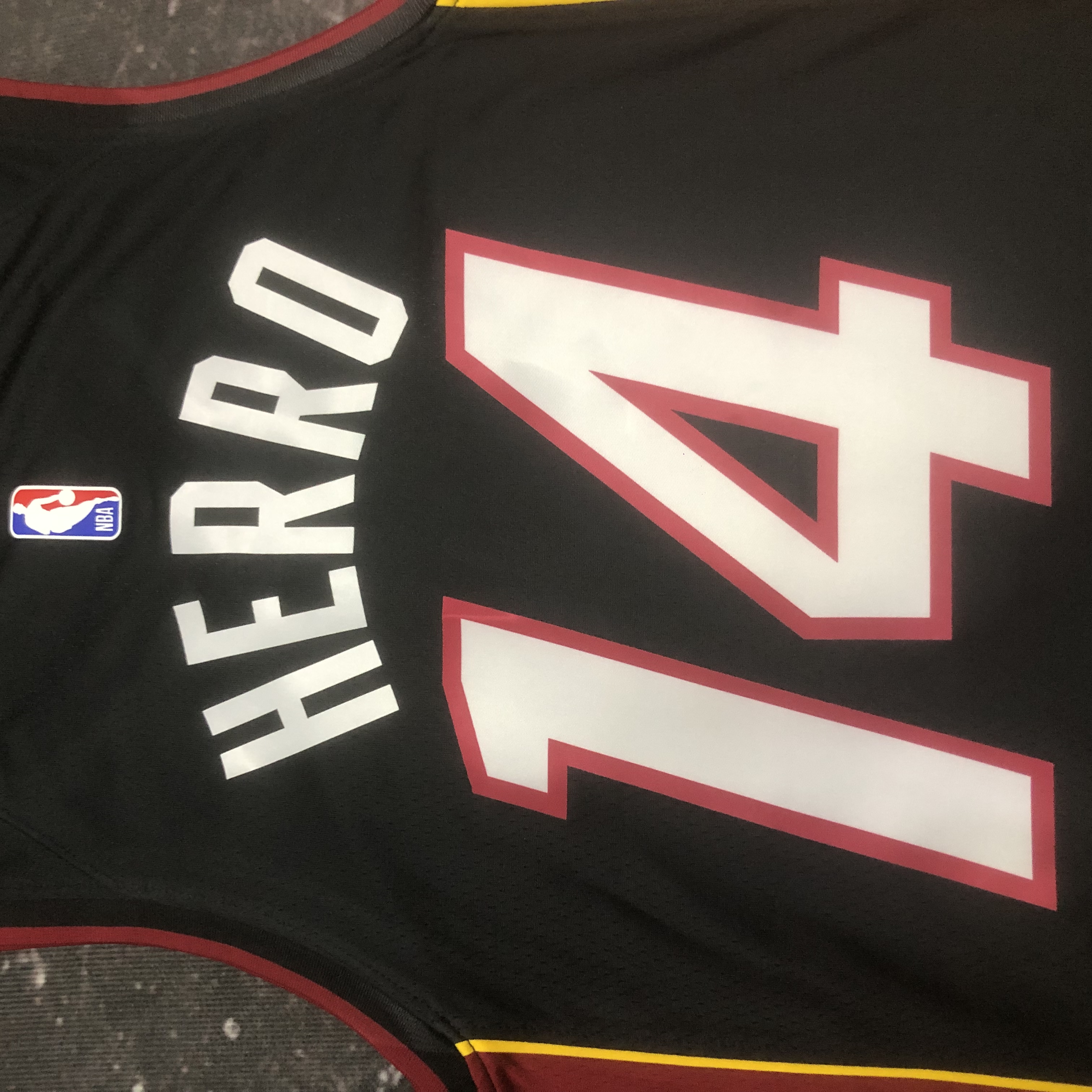 NBA Men Season 2023 Miami Heat Black #14 HERRO Jersey High Quality Name and Number Print - leoleo123123