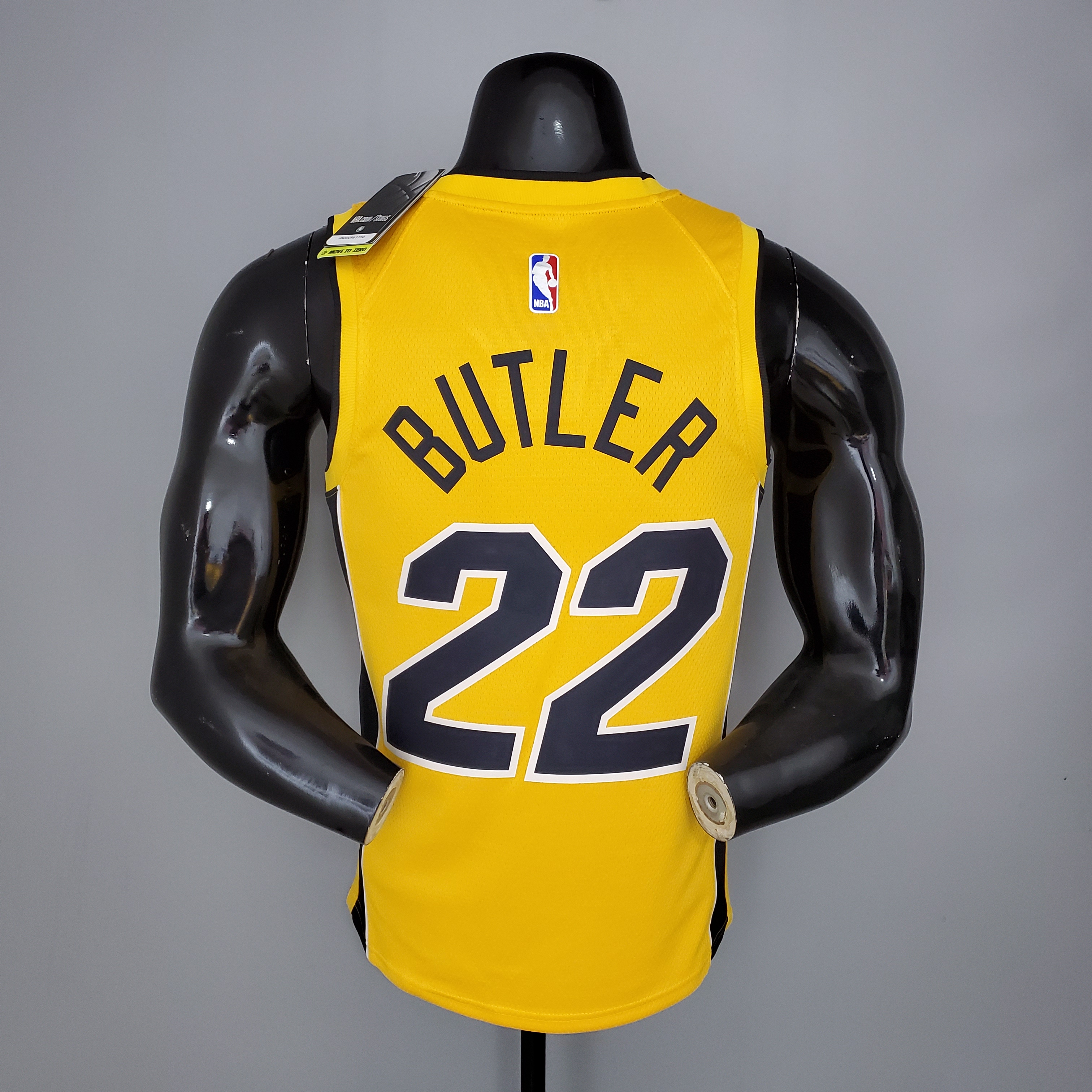 NBA Men Season 2021 Miami Heat Yellow Award Version #22 BUTLER Jersey High Quality Name and Number Print - leoleo123123