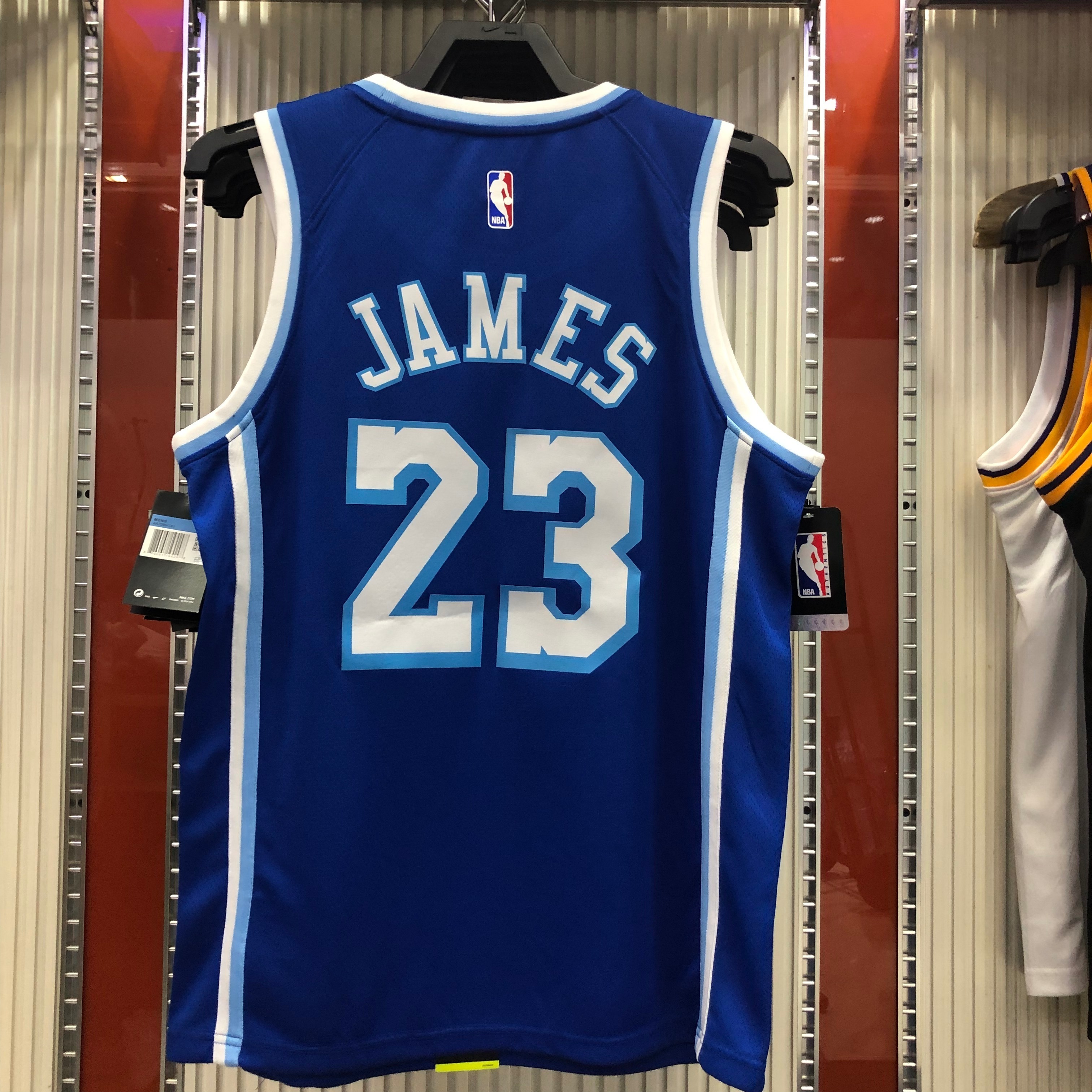 NBA Men Los Angeles Lakers Retro in Latin with Crenshaw #23 JAMES Blue Round Neck Jersey High Quality Name and Number Print - leoleo123123