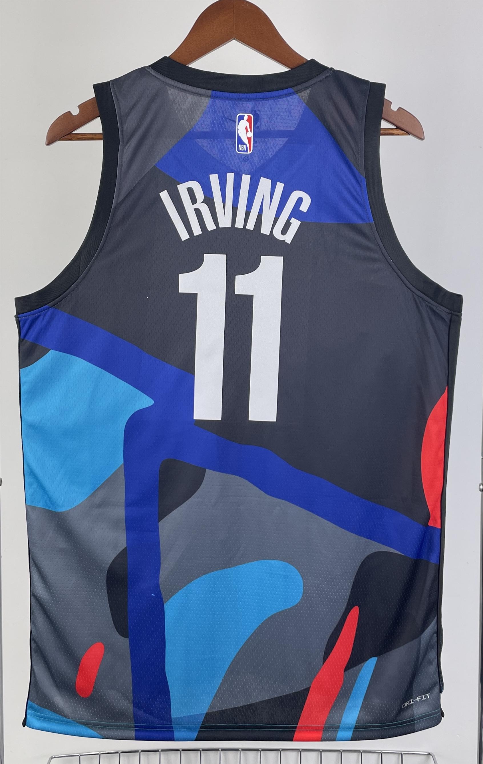 NBA Men 23-24 Brooklyn Nets City Edition #11 IRVING Swingman Jersey High Quality Name and Number Print - leoleo123123