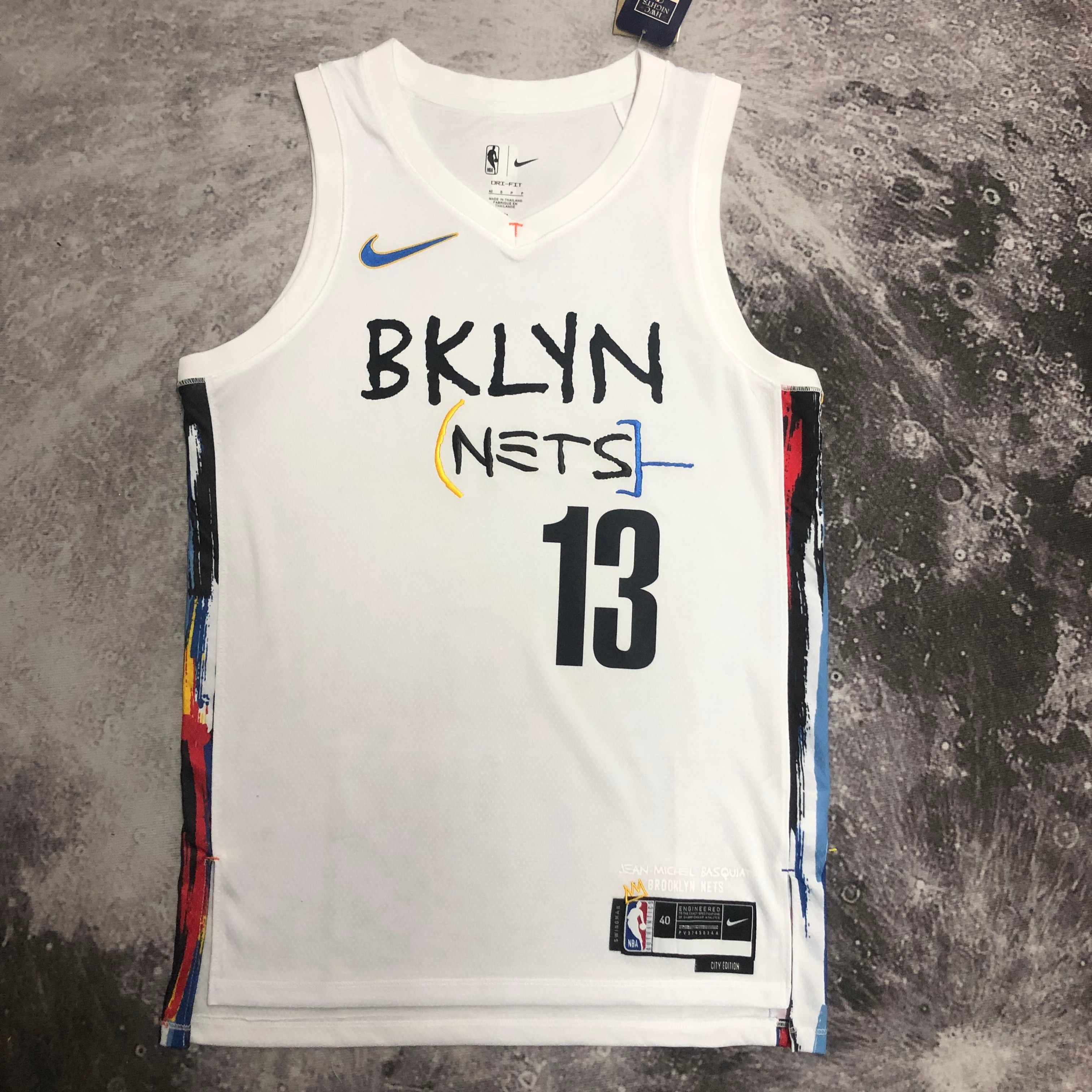 NBA Men 2023 Brooklyn Nets City Version White #13 HARDEN Jersey High Quality Name and Number Print - leoleo123123