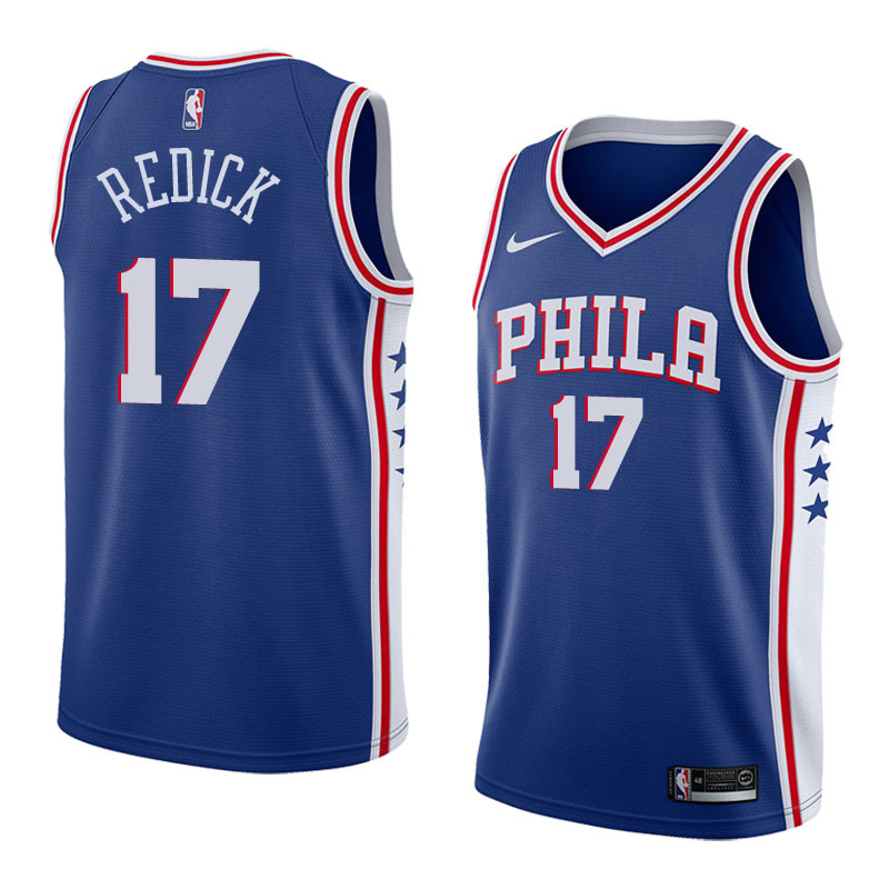 NBA Men Philadelphia 76ers Blue #17 REDICK Jersey High Quality Name and Number Print - leoleo123123