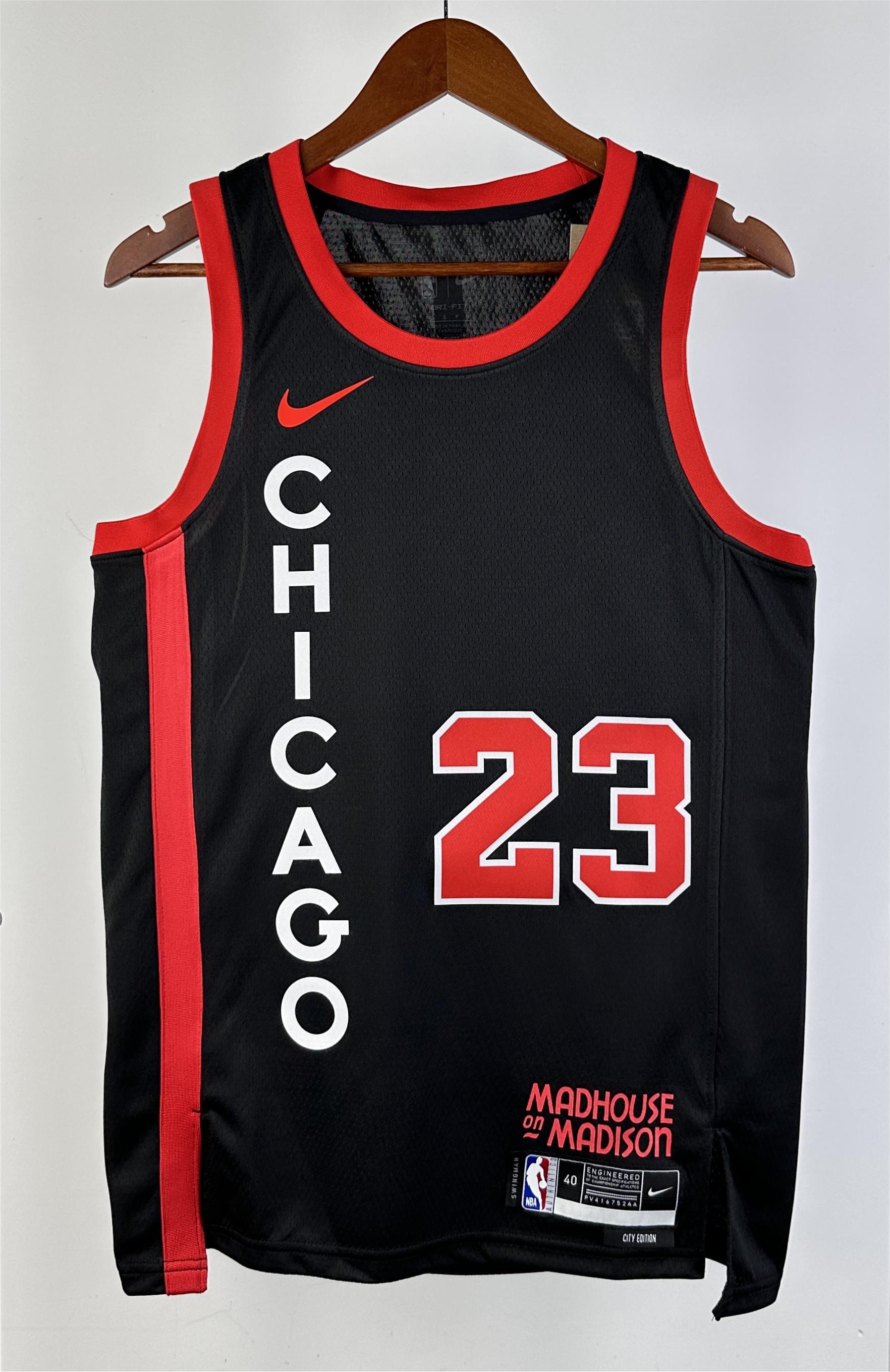NBA 2024 Chicago Bulls City Edition Black #23 JORDAN Jersey High Quality - leoleo123123
