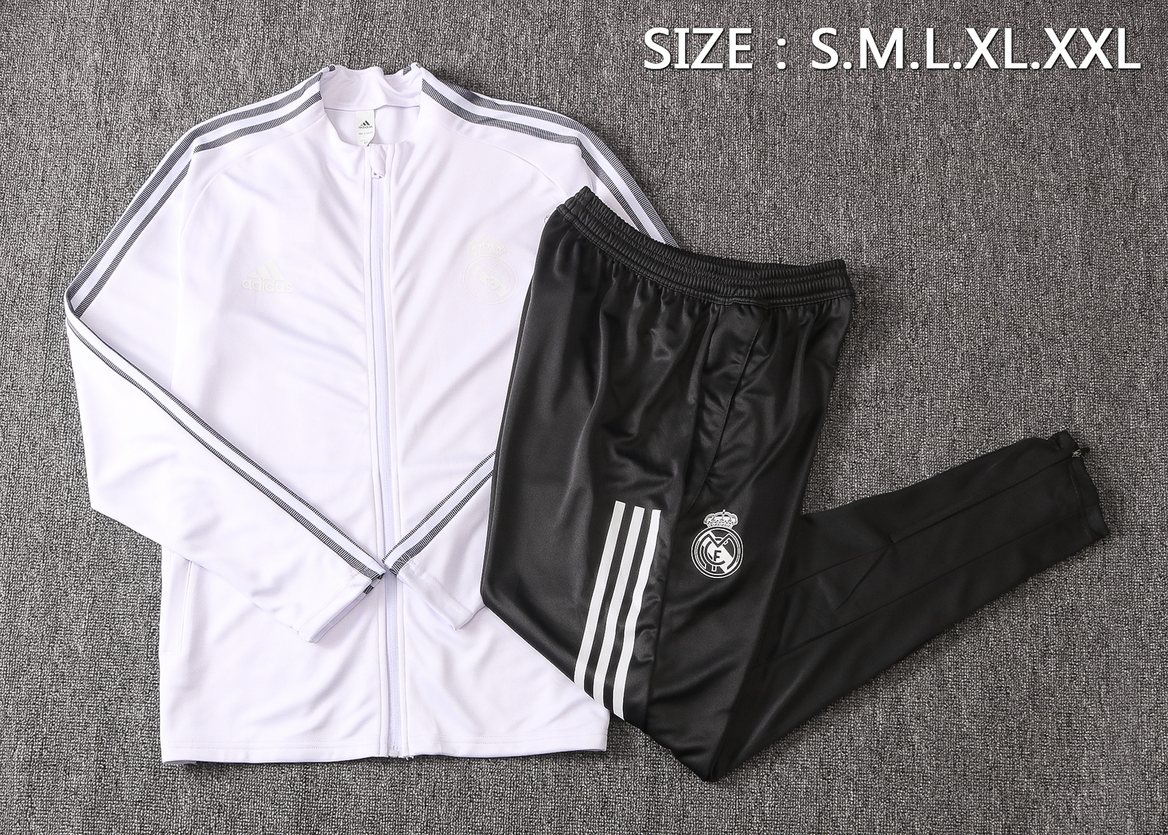 21-22 Real Madrid White Jacket Tracksuit Thai Quality - leoleo123123