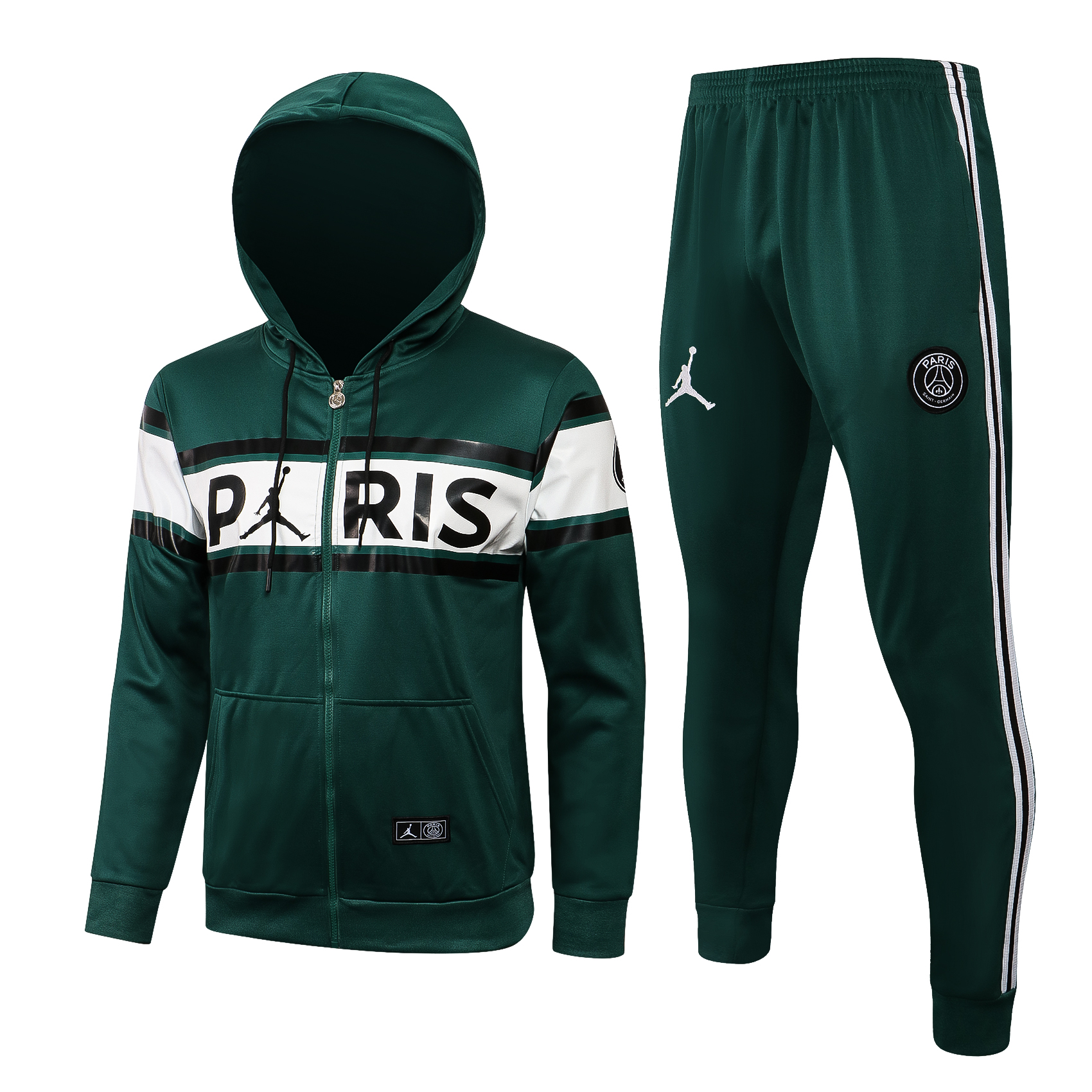 21-22 PSG Jordan Green Tracksuit with Cap Thai Quality - leoleo123123