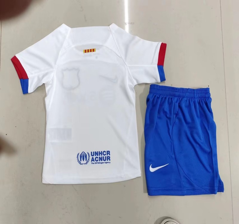 23/24 Barcelona Away Kids with Nike Brand - leoleo123123