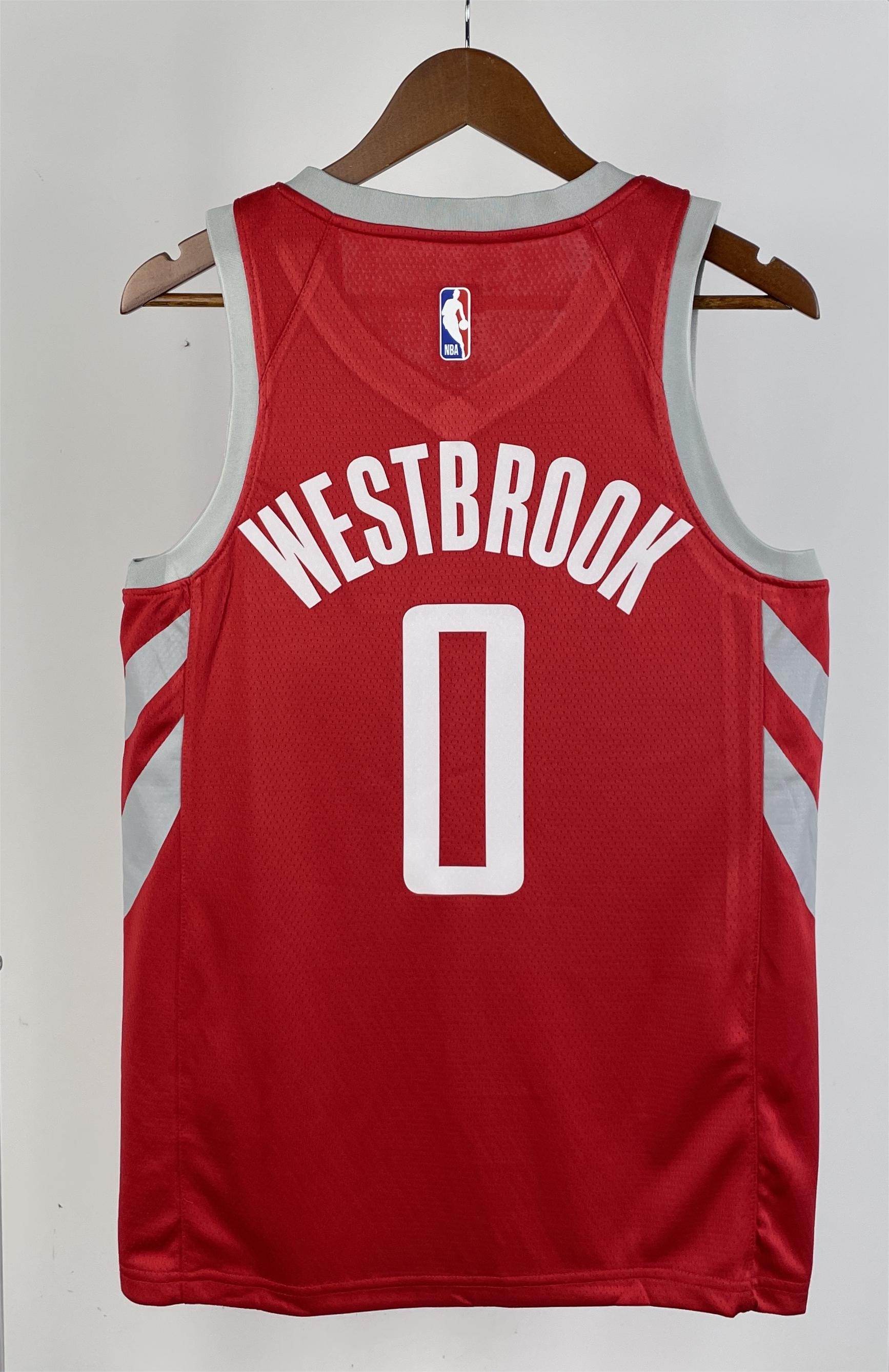 NBA Men 2019 Houston Rockets Red #0 WESTBROOK Classics Swingman Jersey - leoleo123123