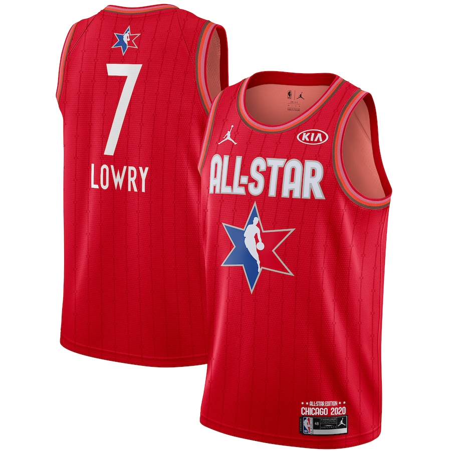 NBA Men 2020 All Star Jerseys Red #7 LOWRY Jersey High Quality Name and Number Print - leoleo123123