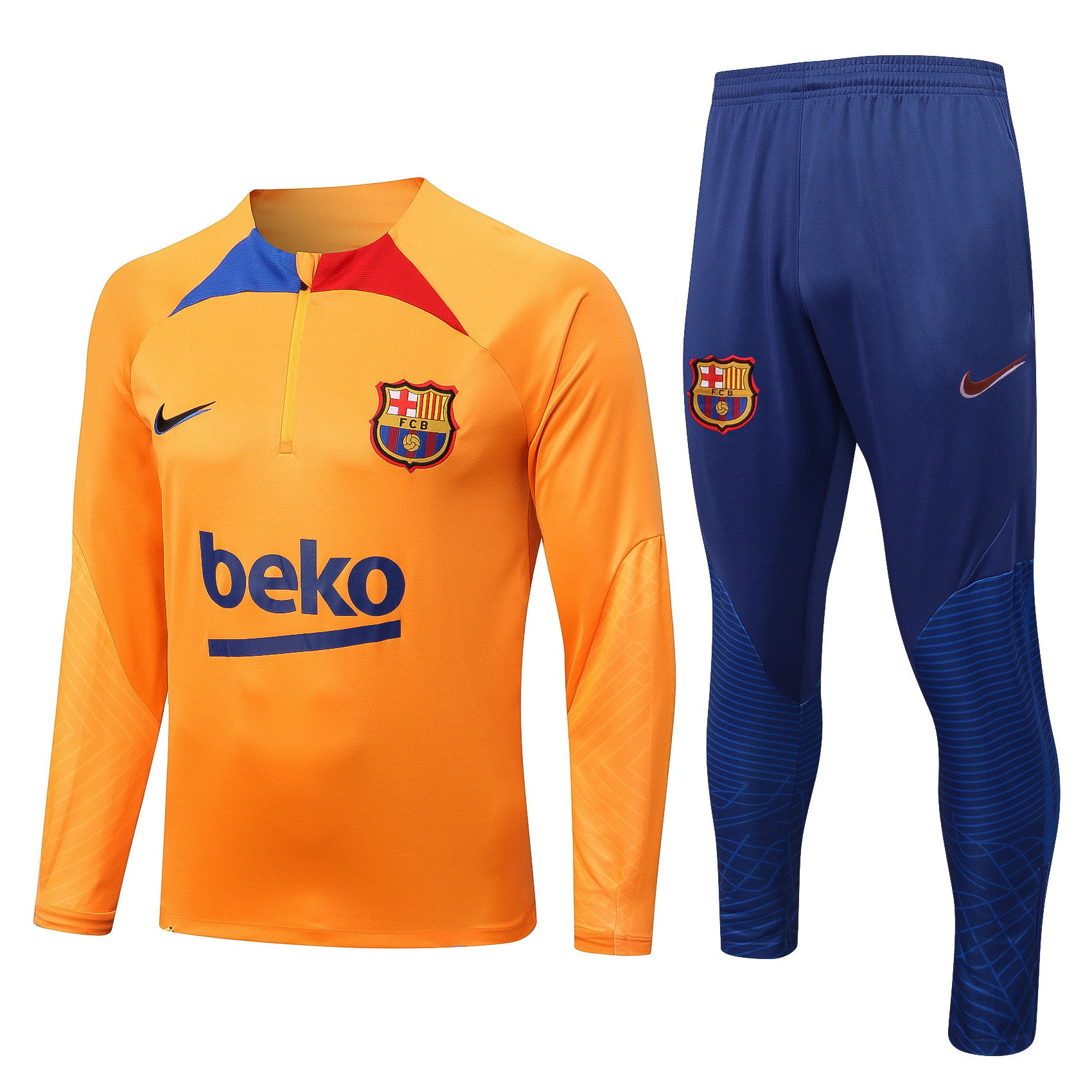 22-23 Barcelona Orange Sweater Tracksuit Thai Quality - leoleo123123
