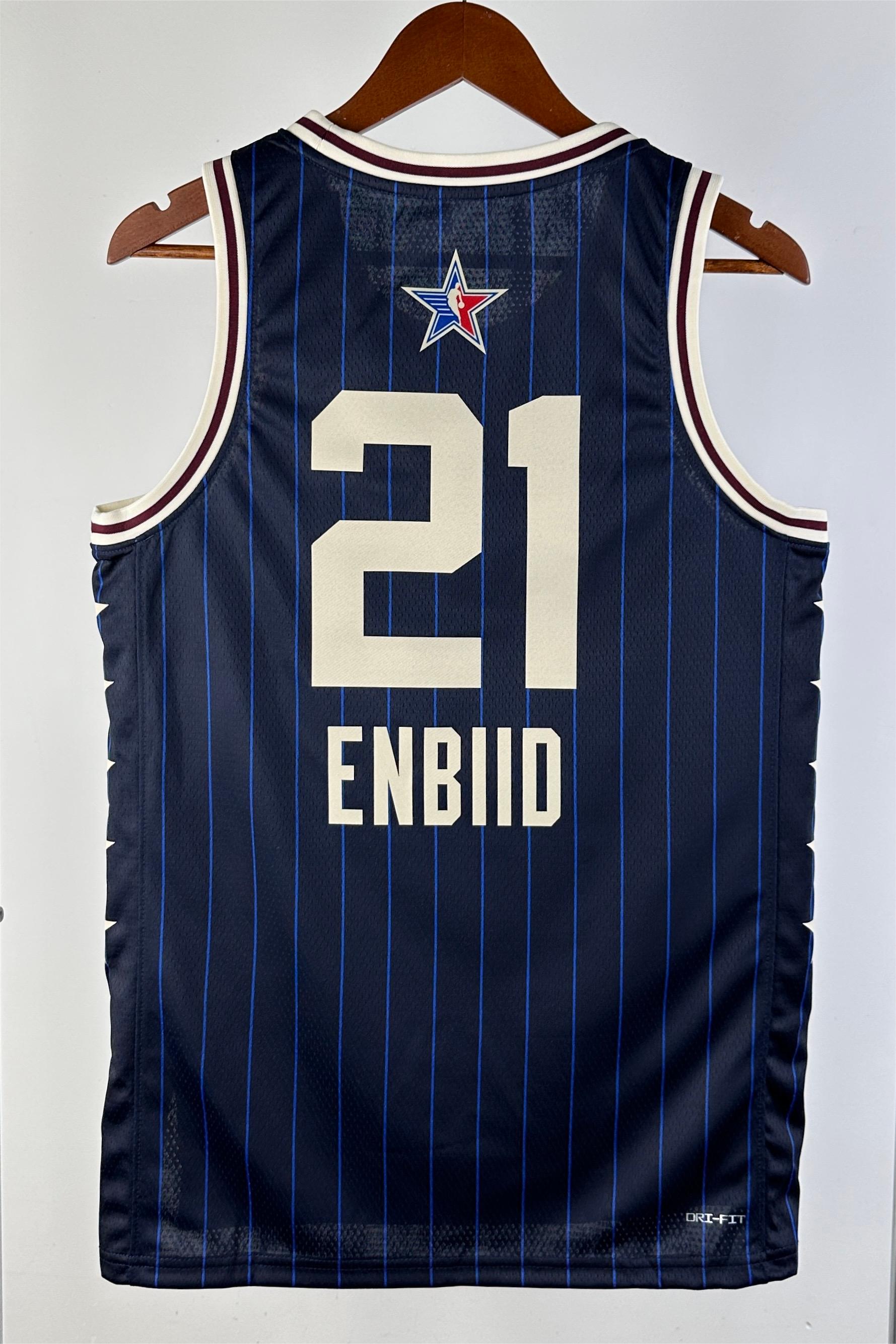 NBA Men Season 2024 Boston Celtics All Stars Blue #21 ENBIID Jersey High Quality Name and Number Print - leoleo123123