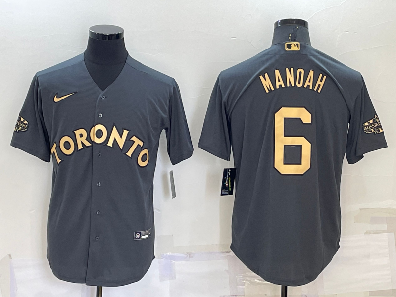 Toronto Blue Jays Vladimir MANOAH #6 Grey Baseball Jersey - leoleo123123