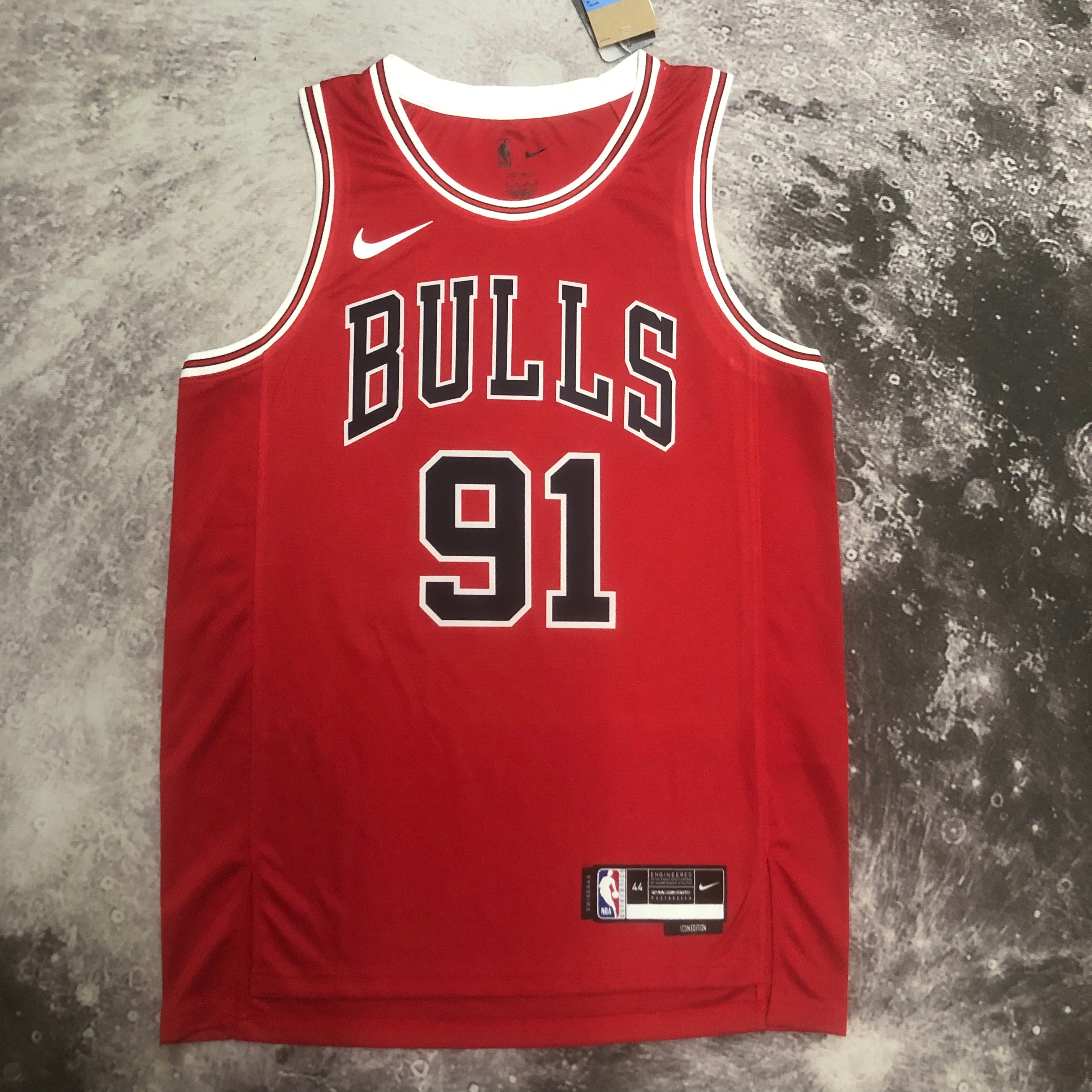 NBA Men 2023 Chicago Bulls Red #91 RODMAN Jersey High Quality Name and Number Print - leoleo123123