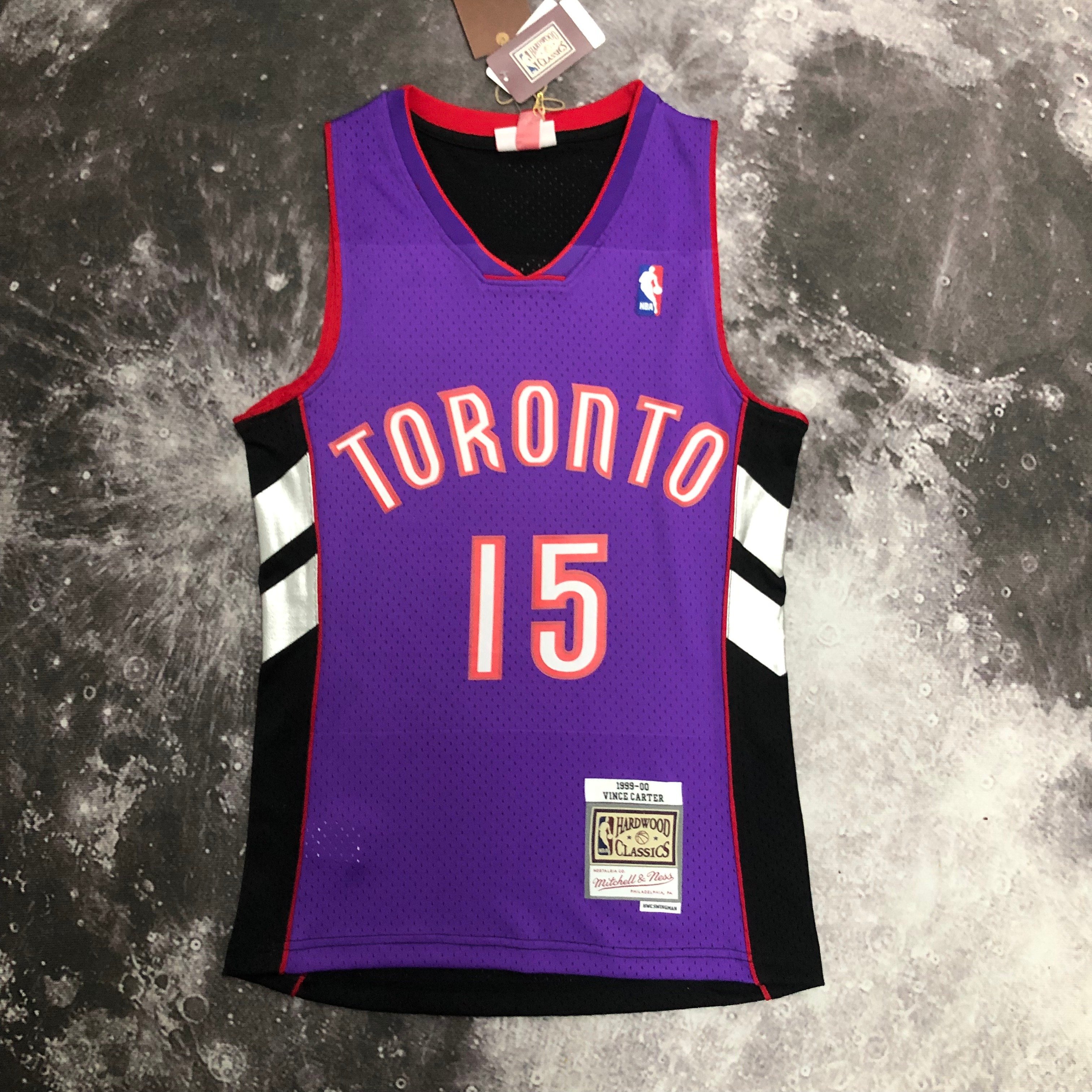 NBA Men Season 1999 Toronto Raptors Retro Purple & Black #15 CARTER Jersey High Quality Name and Number Print - leoleo123123