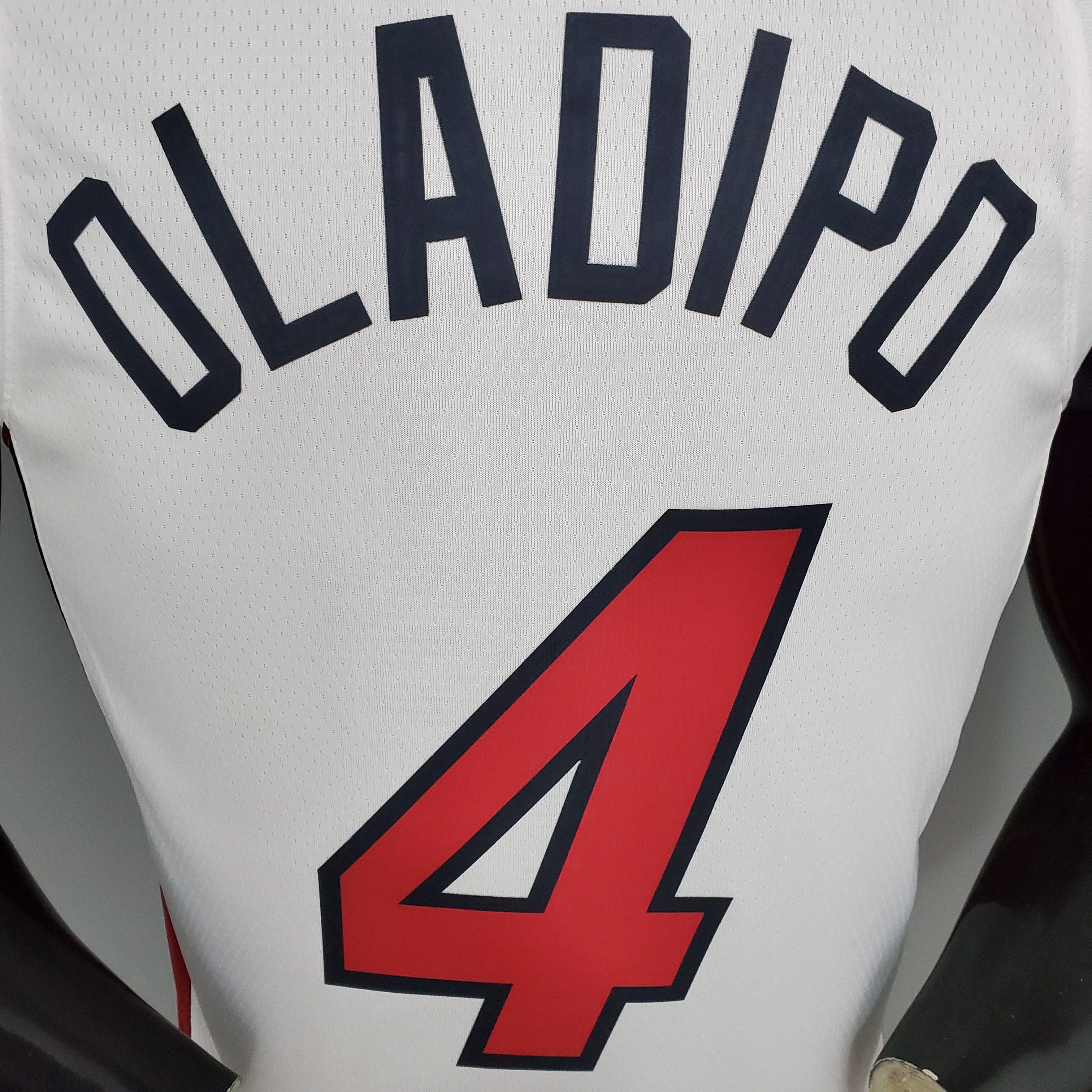 NBA Men Miami Heat White #4 OLADIPO Jersey High Quality Name and Number Print - leoleo123123