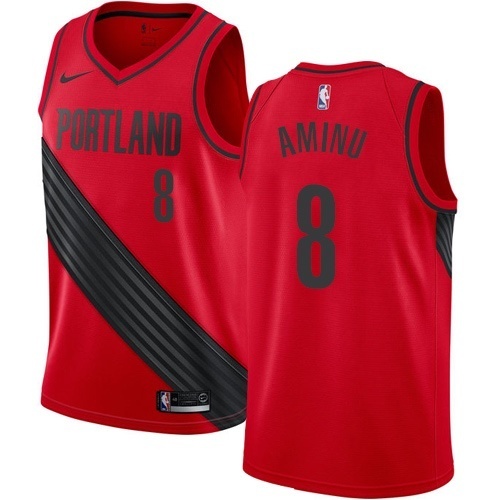 NBA Portland Trail Blazers Red #8 AMINU Jersey High Quality Name and Number Print - leoleo123123