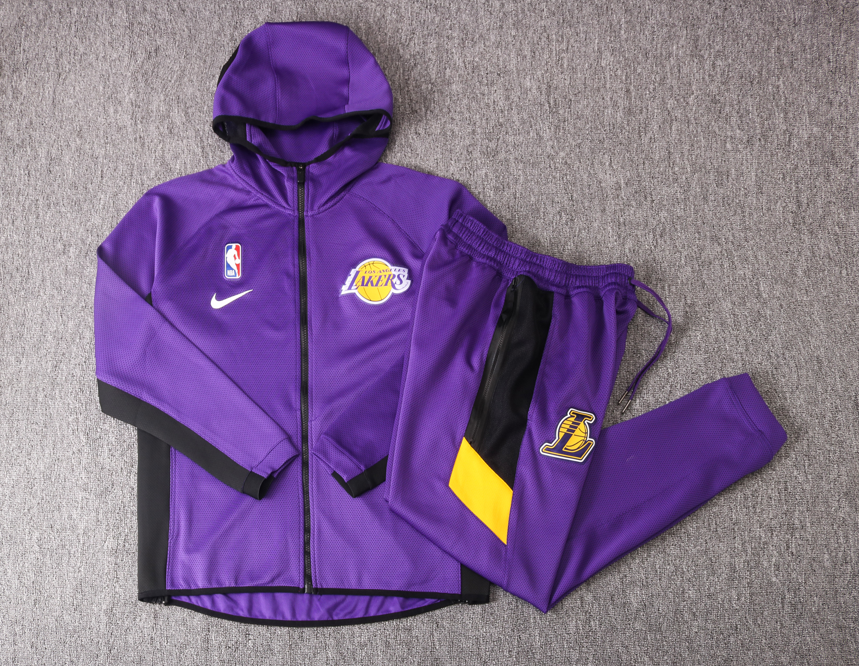 NBA Los Angeles Lakers Purple with Cap Jacket Tracksuit High Quality - leoleo123123