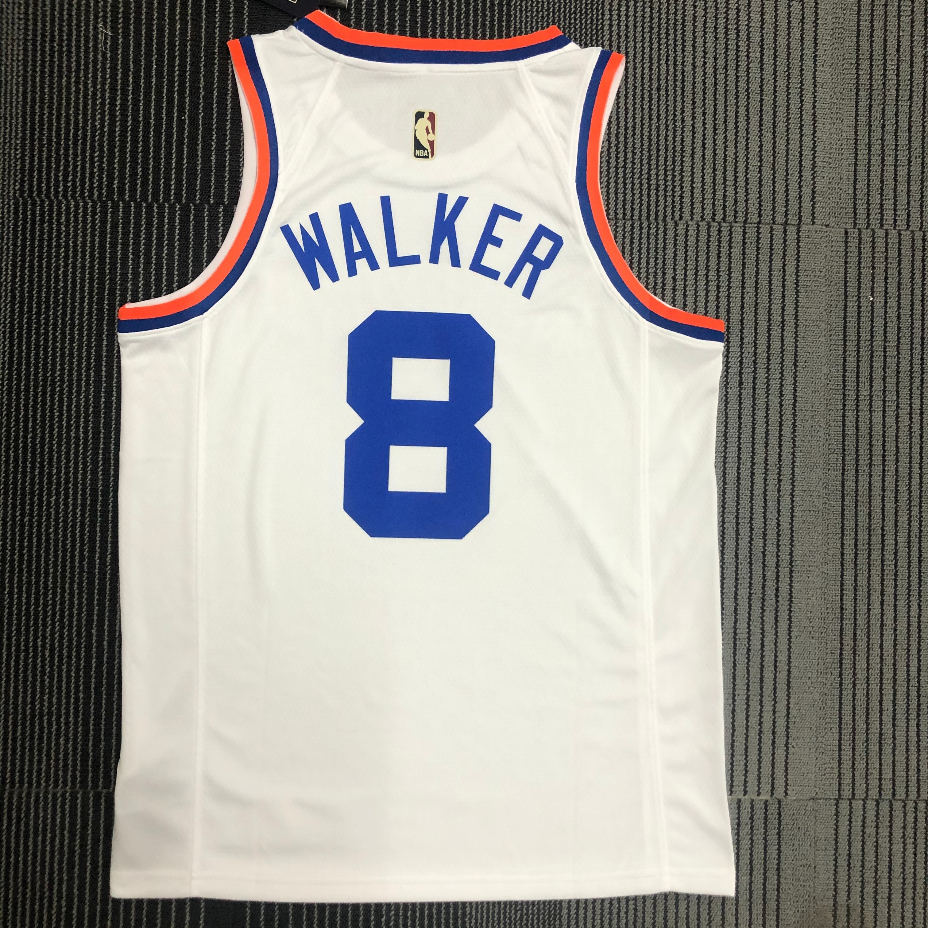 NBA 75th Anniversary Men New York Knicks White #8 WALKER Jersey High Quality Name and Number Print - leoleo123123