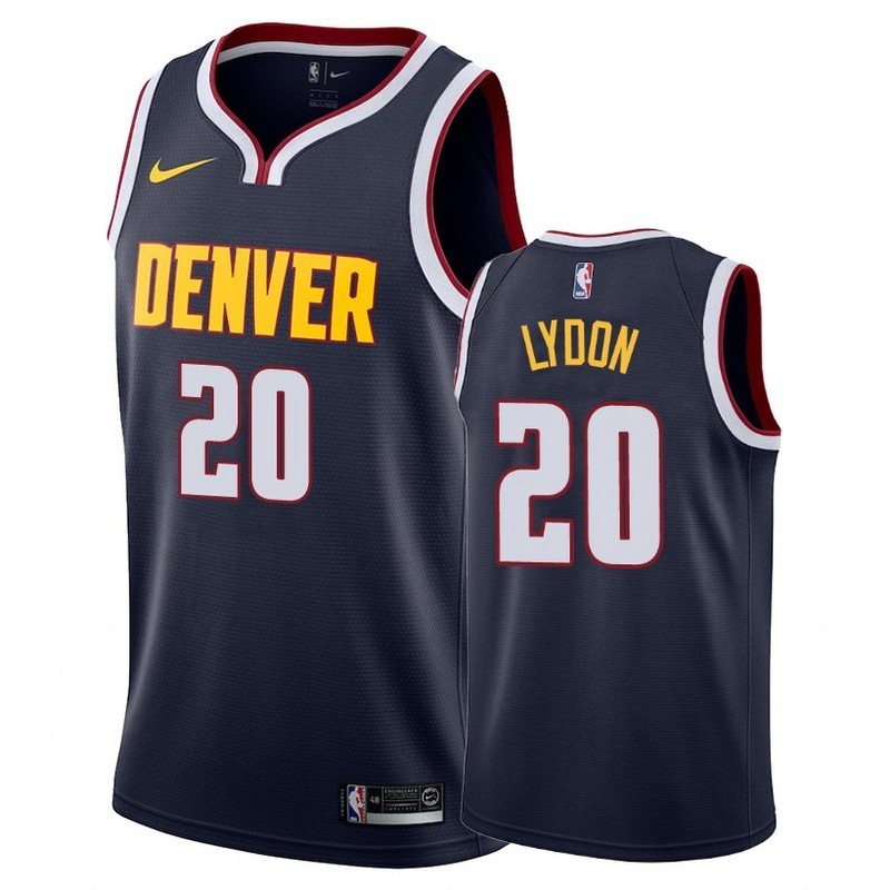 NBA Men Denver Nuggets Dark Blue #20 LYDON Jersey High Quality Name and Number Print - leoleo123123