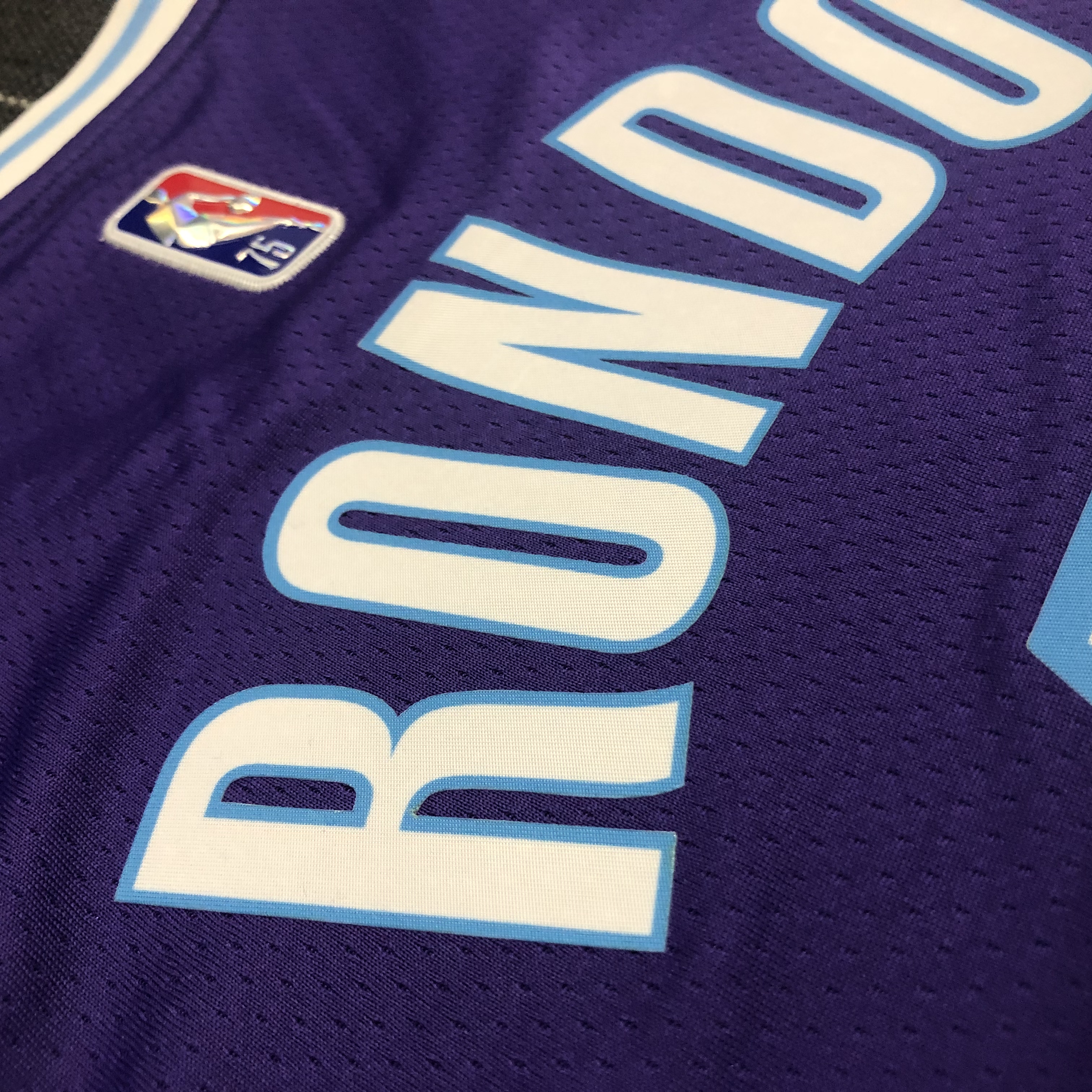 NBA Season 2022 75th Anniversary Los Angeles Lakers Purple Round Neck #4 RONDO Jersey High Quality Name and Number Print - leoleo123123
