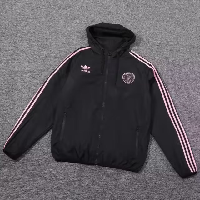23/24 Miami Black Windbreaker Jacket 1:1 Quality - leoleo123123