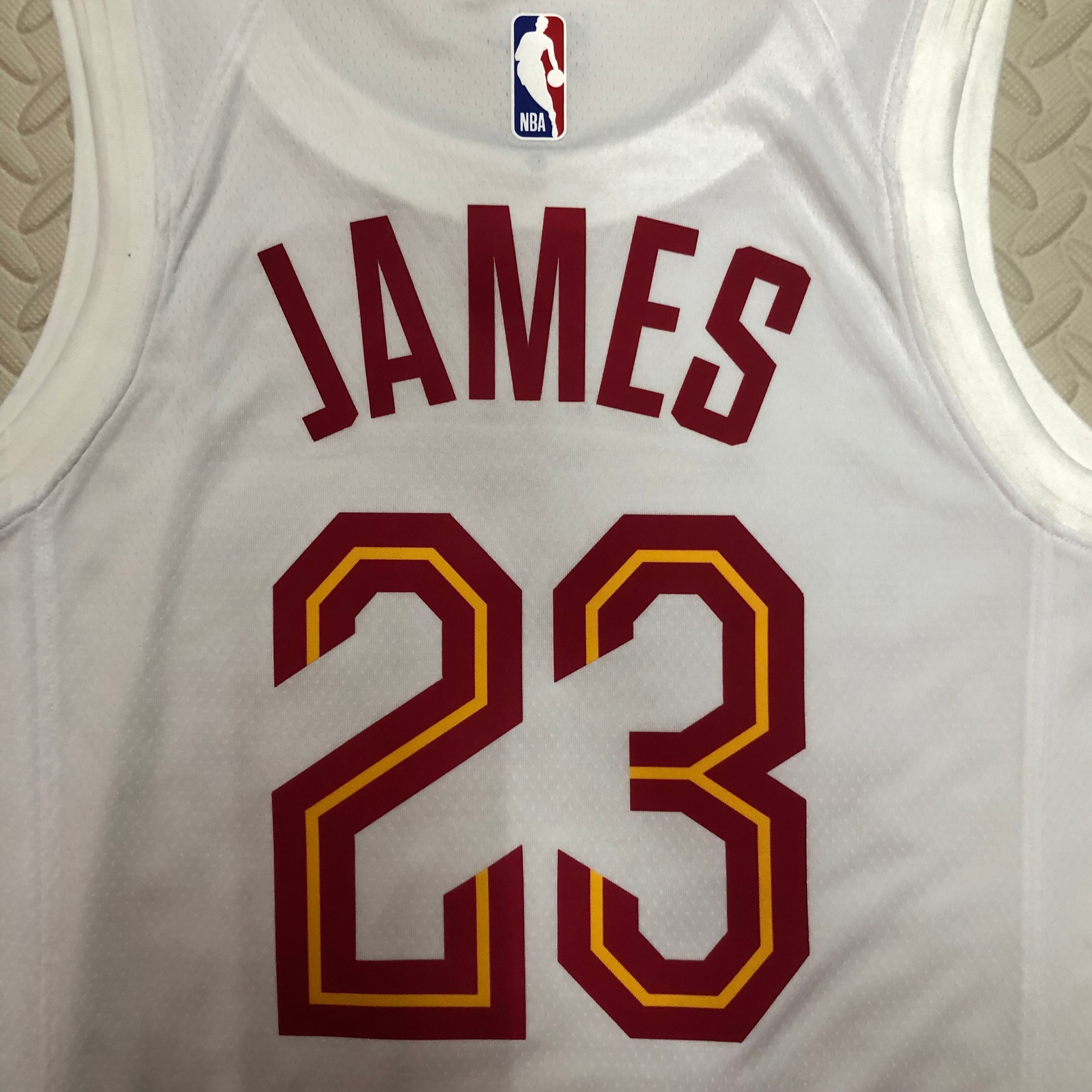 NBA Season 2023 Men Cleveland Cavaliers White #23 JAMES Jersey High Quality Name and Number Print - leoleo123123