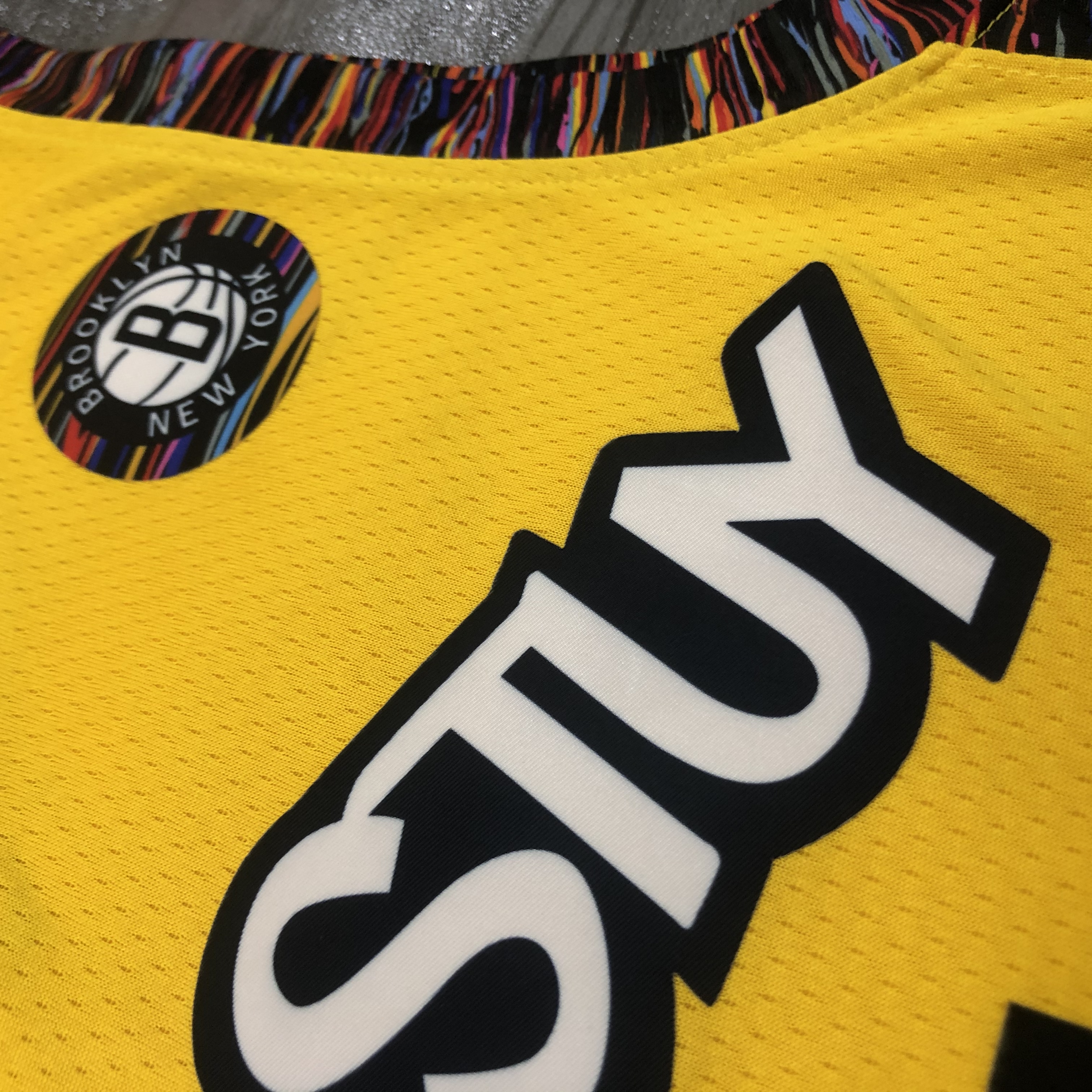 NBA Men Brooklyn Nets Yellow #11 IRVING Jersey High Quality Name and Number Print - leoleo123123