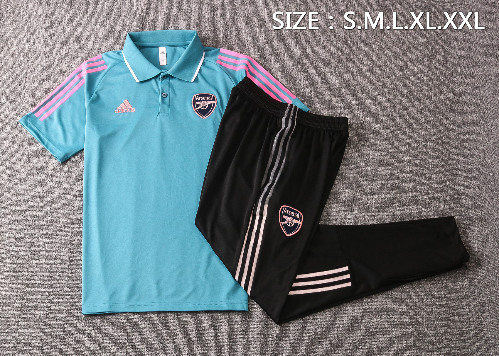 21-22 Arsenal Turquoise Polo Training Tracksuit Thai Quality - leoleo123123