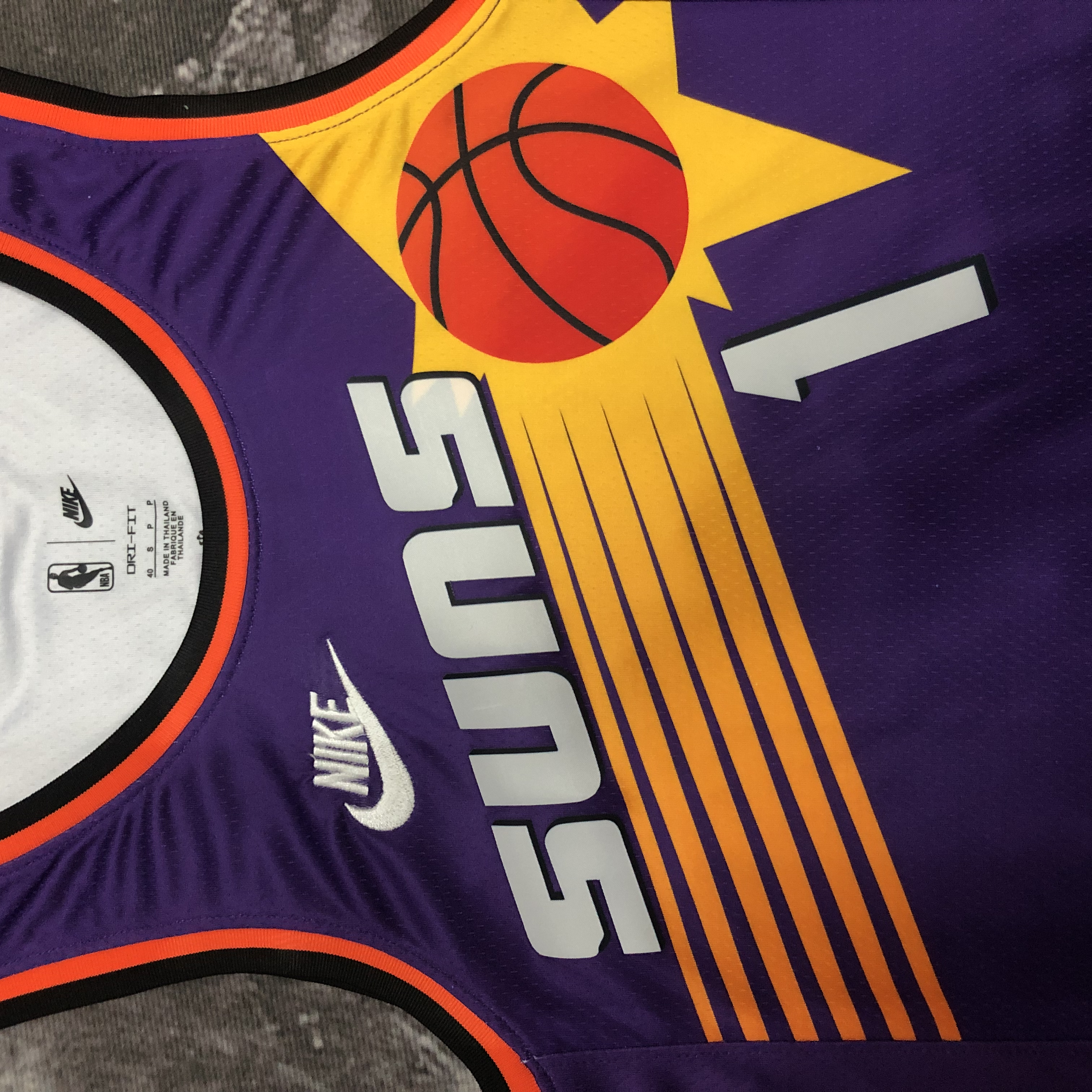 NBA Men Season 2023 Phoenix Suns Purple Retro #1 BOOKER Jersey High Quality Name and Number Print - leoleo123123