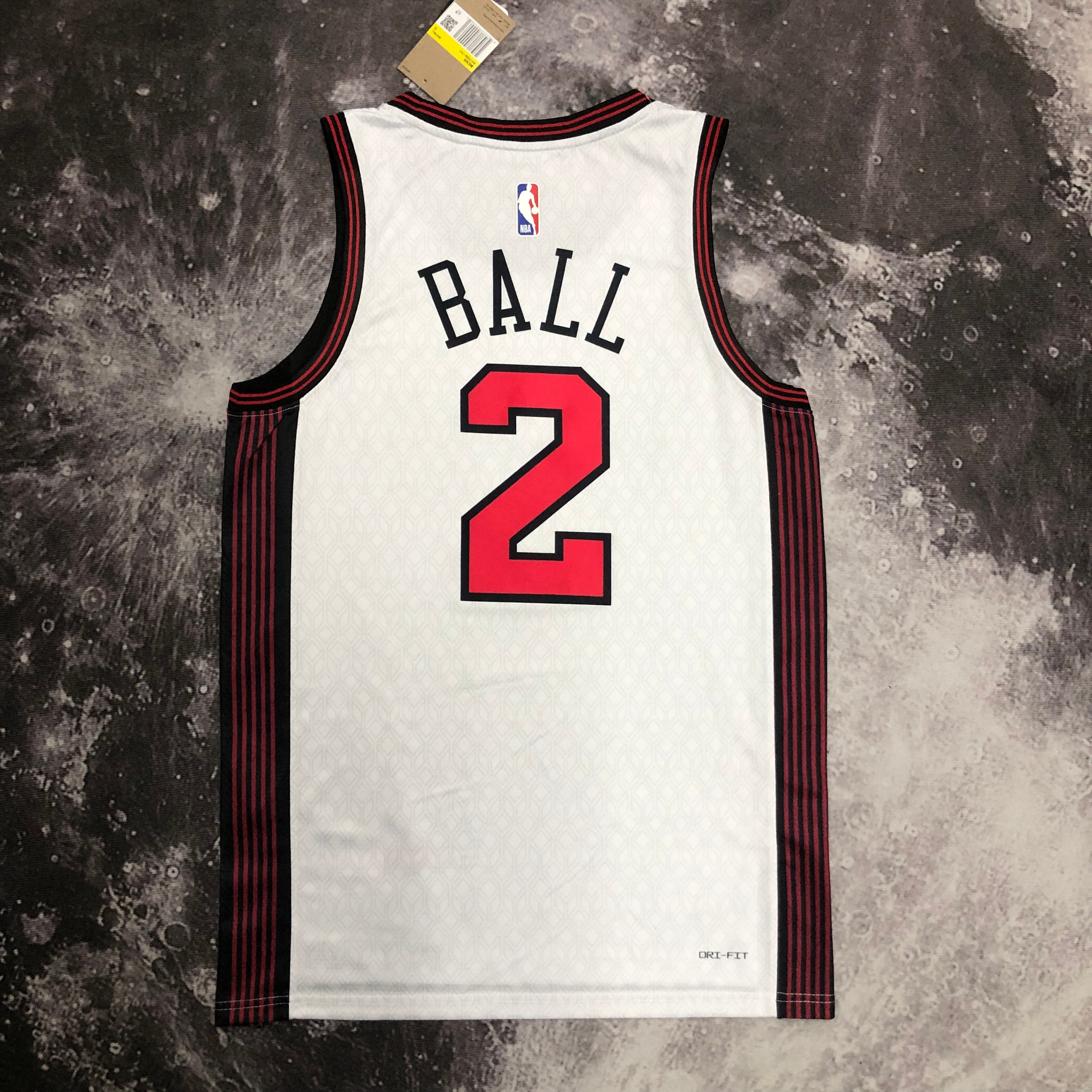 NBA Men 2023 Chicago Bulls City Version White #2 BALL Jersey High Quality Name and Number Print - leoleo123123