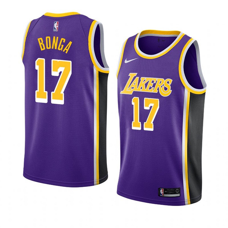 NBA Men Los Angeles Lakers Retro Purple #17 BONGA Round Neck Jersey High Quality Name and Number Print - leoleo123123