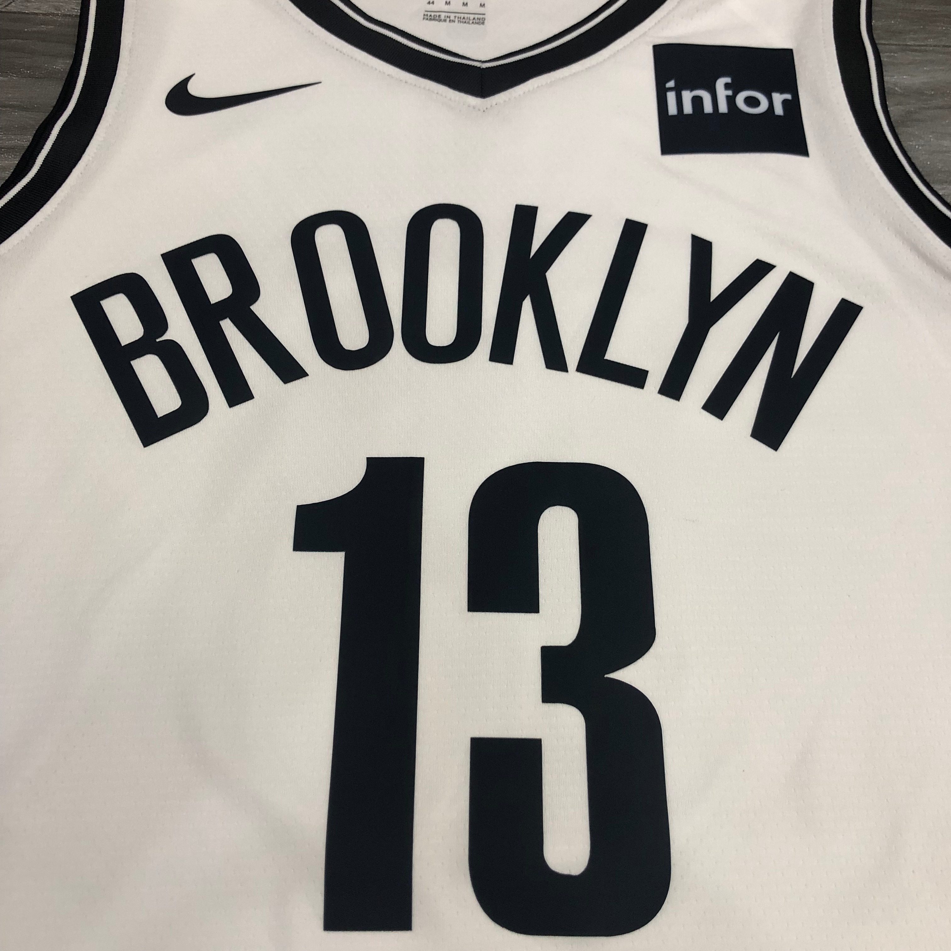 NBA Men New Brooklyn Nets White #13 HARDEN Jersey High Quality Name and Number Print - leoleo123123