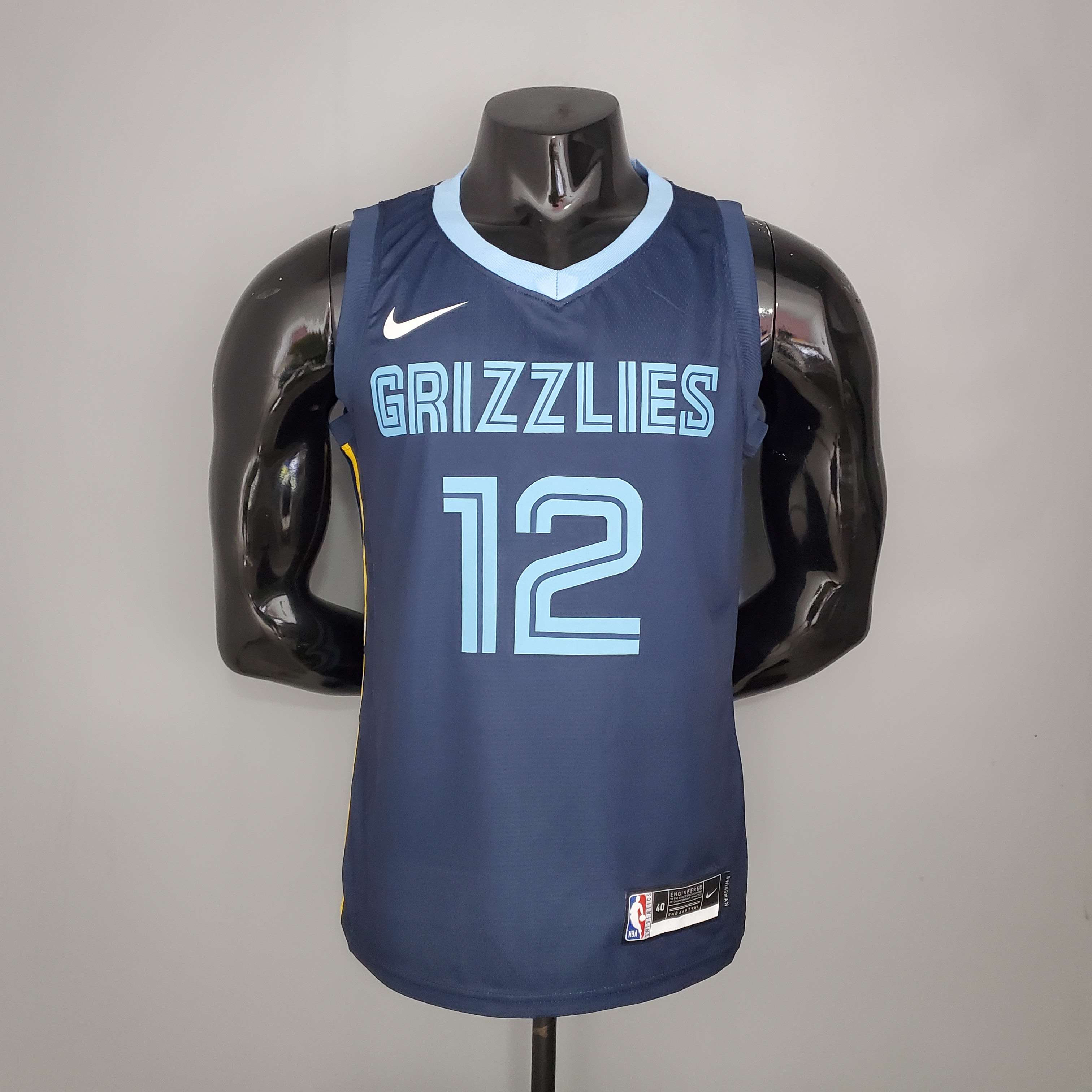 2021 Memphis Grizzlies City Edition blue #12 MORANT Jersey High Quality Name and Number Print - leoleo123123
