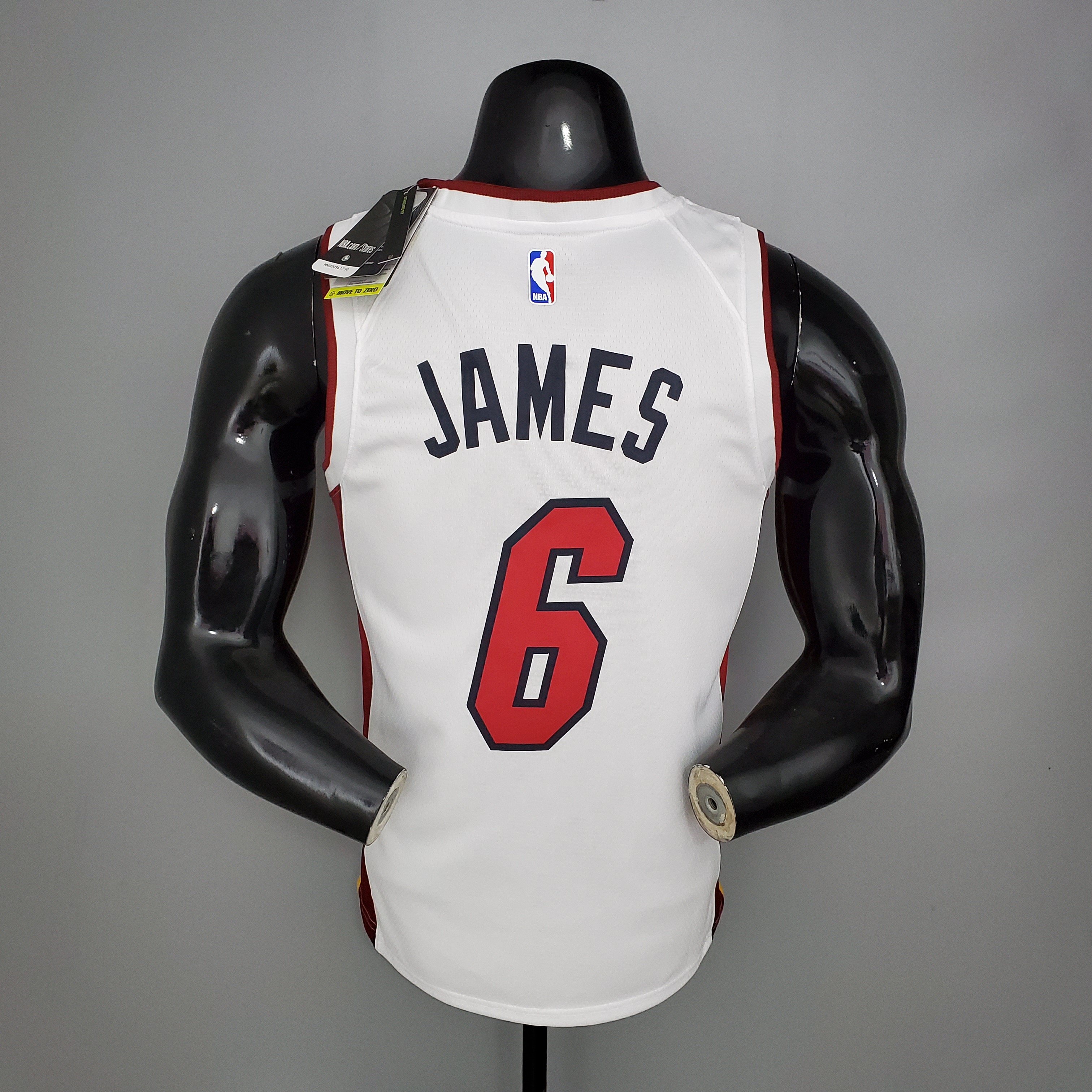 NBA Men Miami Heat White #6 JAMES Jersey High Quality Name and Number Print - leoleo123123
