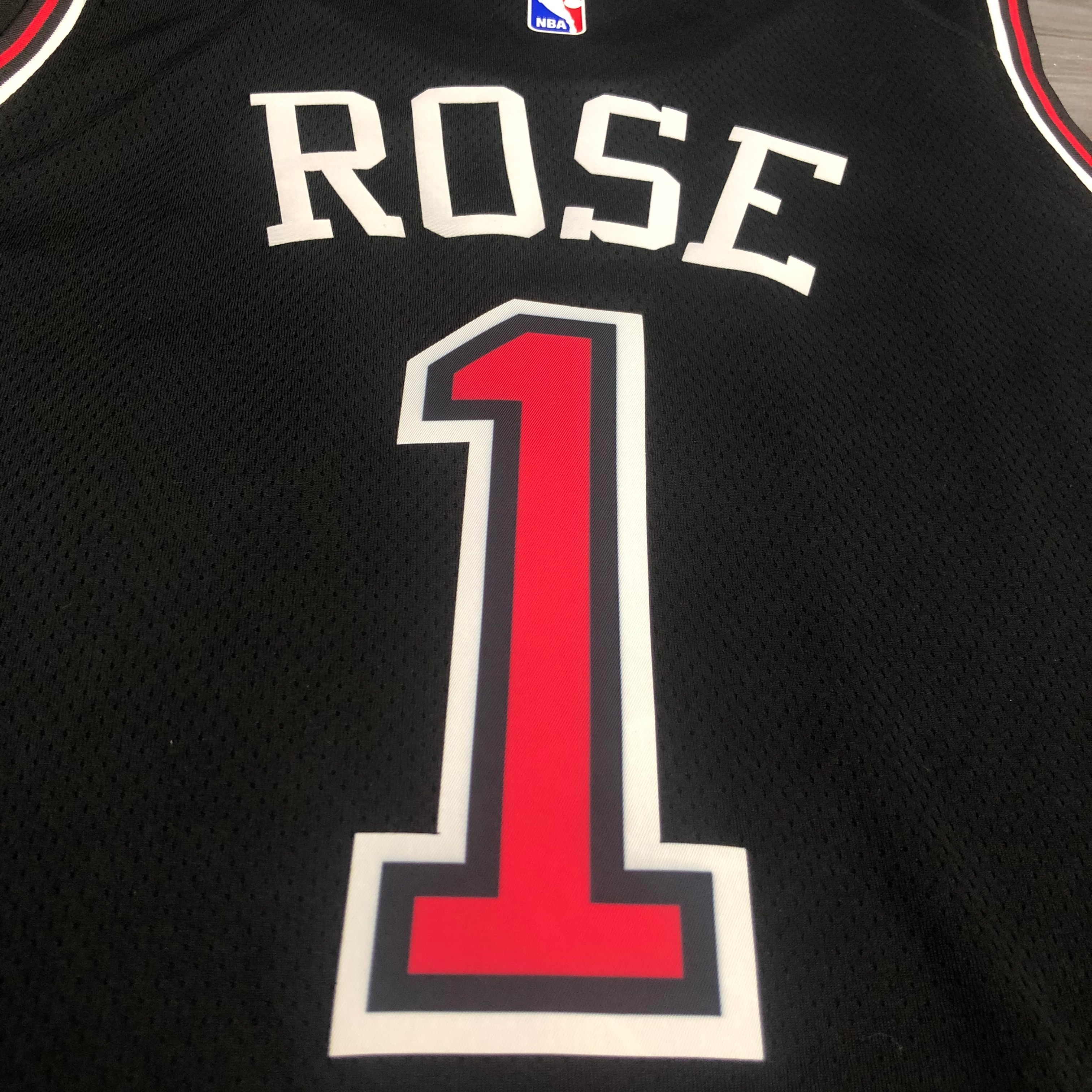 NBA Men Chicago Bulls Black #1 ROSE Jersey High Quality Name and Number Print - leoleo123123