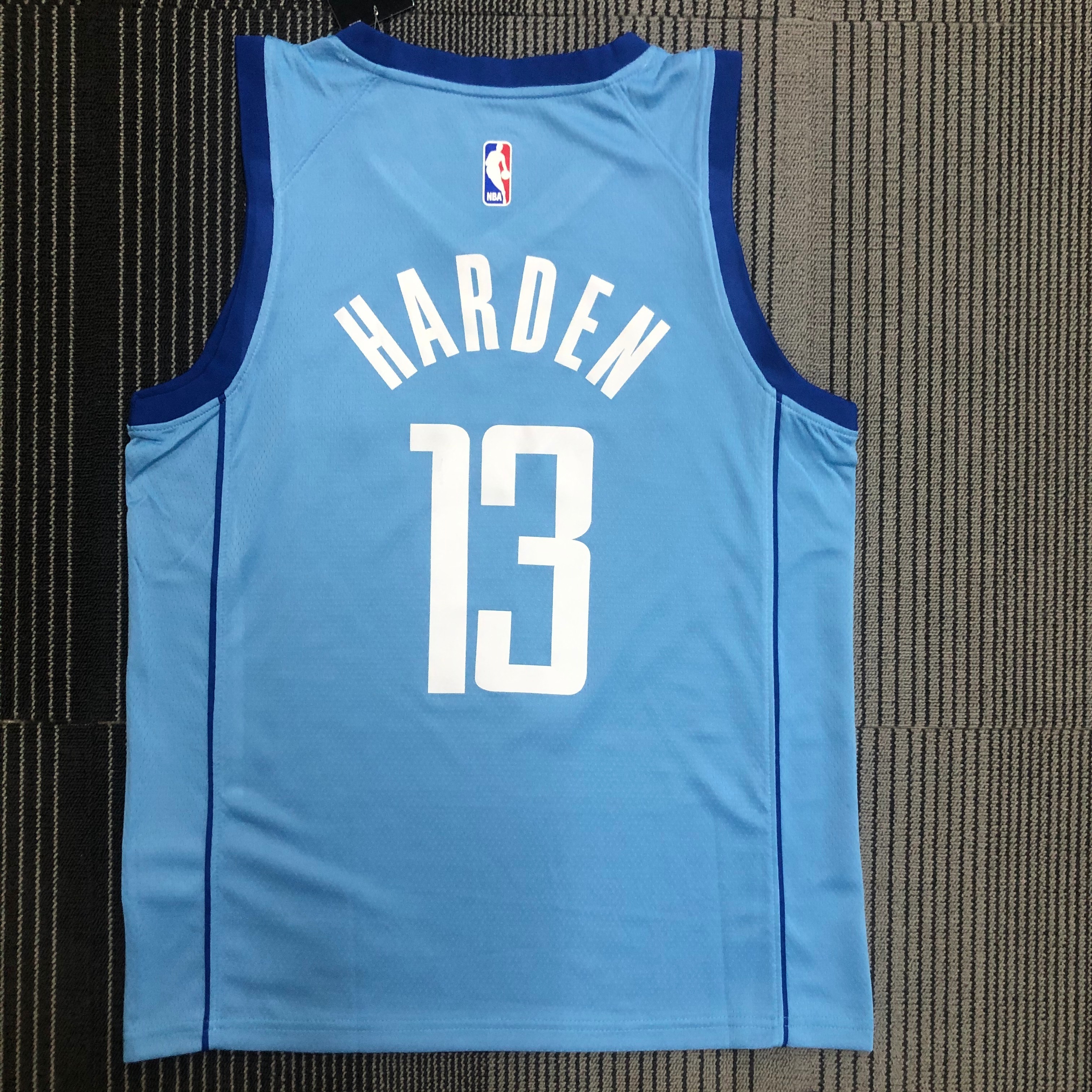 NBA Men Season 2021 Houston Rockets Light Blue City #13 HARDEN Jersey High Quality Name and Number Print - leoleo123123