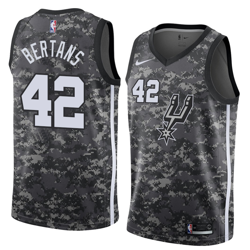 NBA Men San Antonio Spurs camouflage #42 BERTANS Jersey High Quality Name and Number Print - leoleo123123