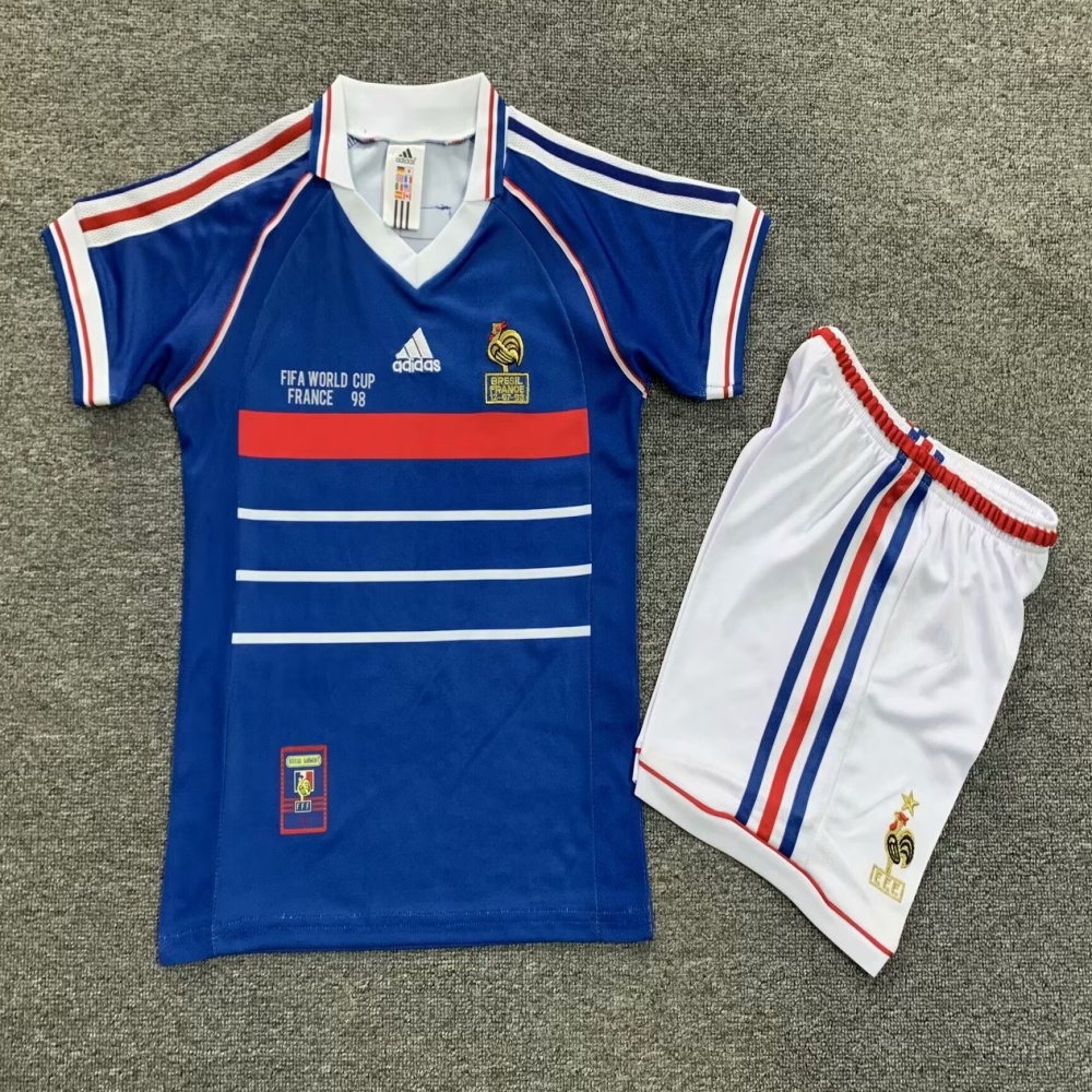 1998 France Home Kids Jersey - leoleo123123