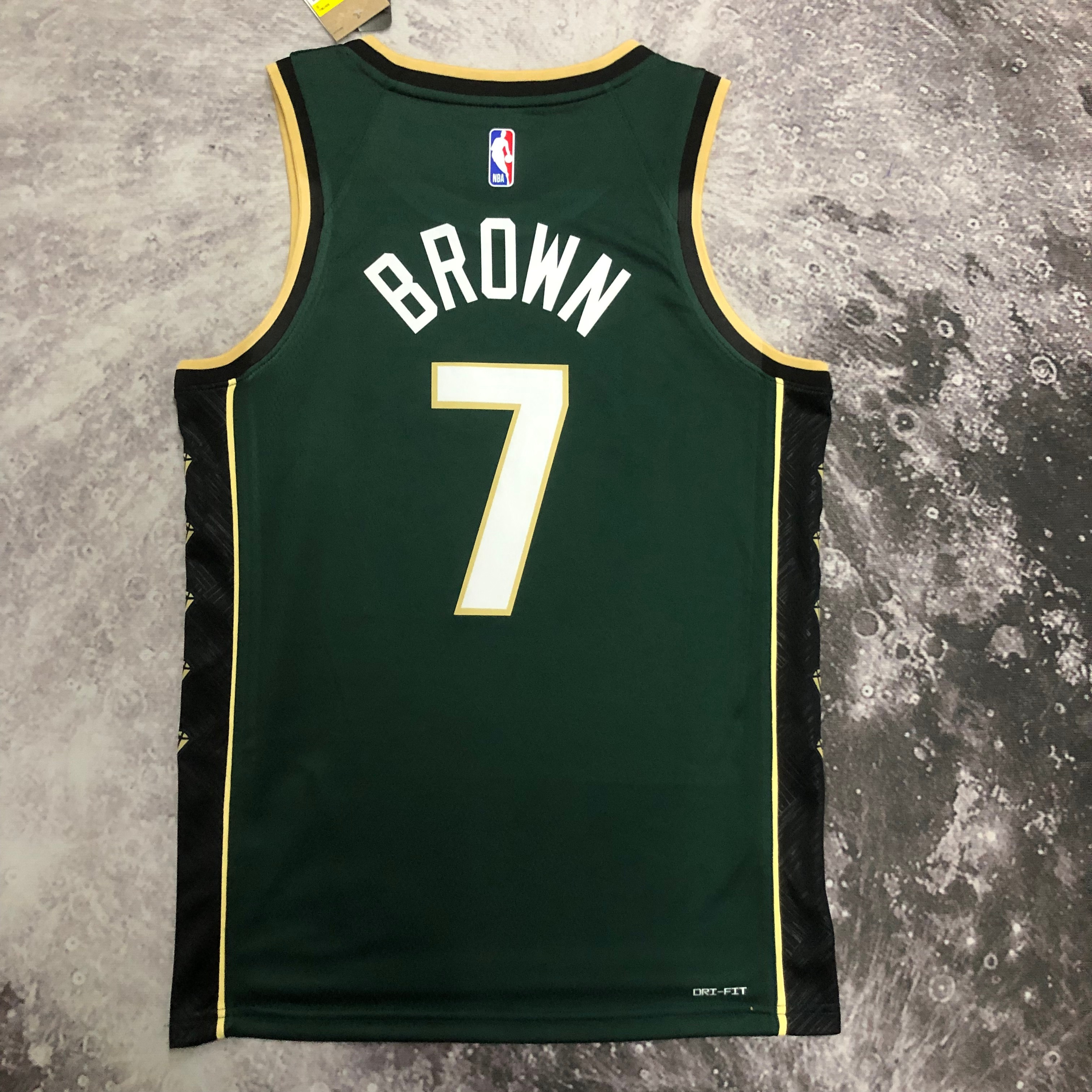 NBA Men Season 2023 Boston Celtics Dark Green City Version #7 BROWN Jersey High Quality Name and Number Print - leoleo123123