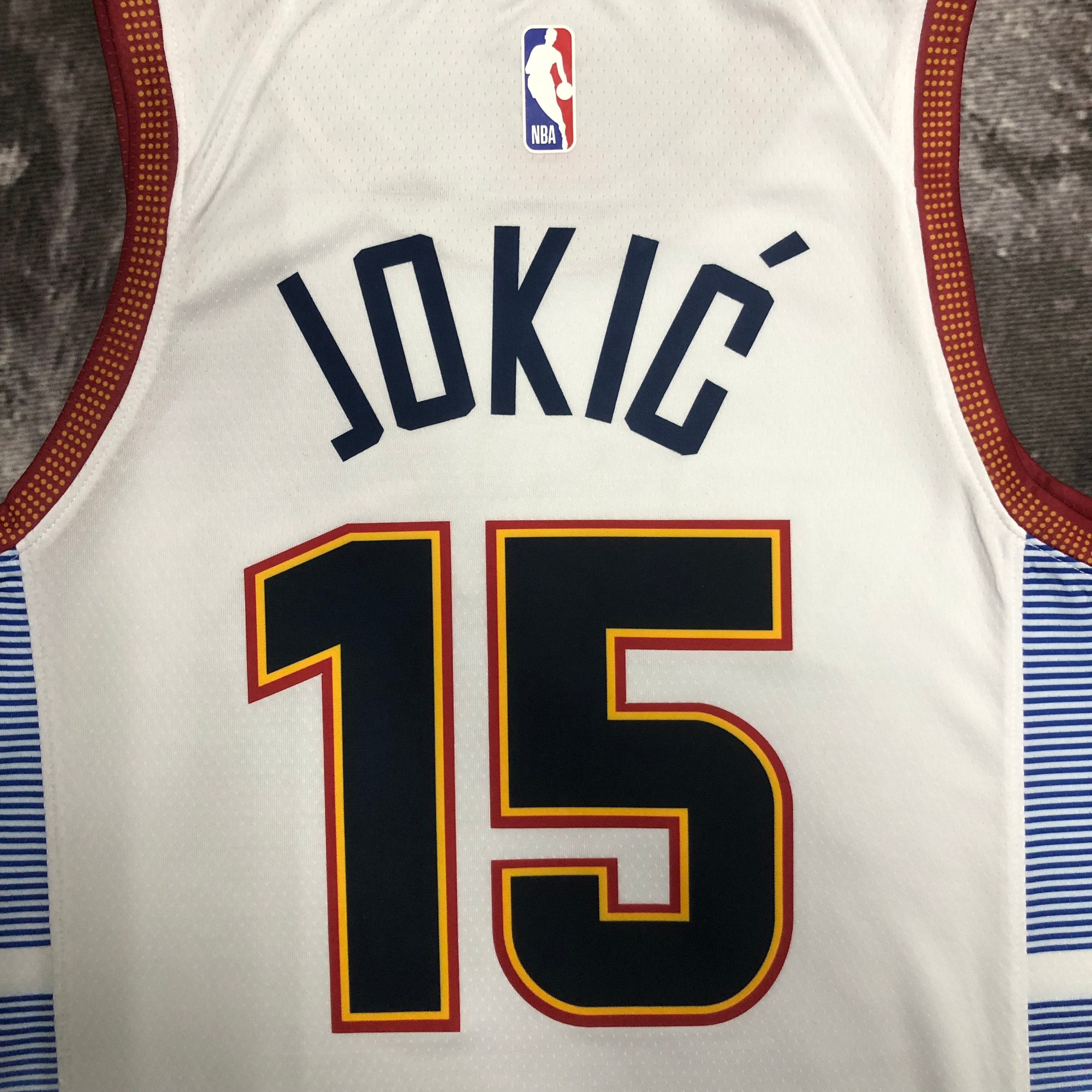 NBA Men Season 2023 Denver Nuggets White #15 JOKIC Jersey High Quality Name and Number Print - leoleo123123