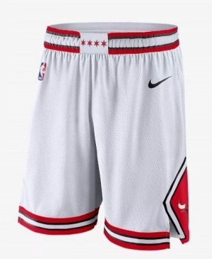 NBA Men Chicago Bulls White Pant High Quality Name and Number Print - leoleo123123