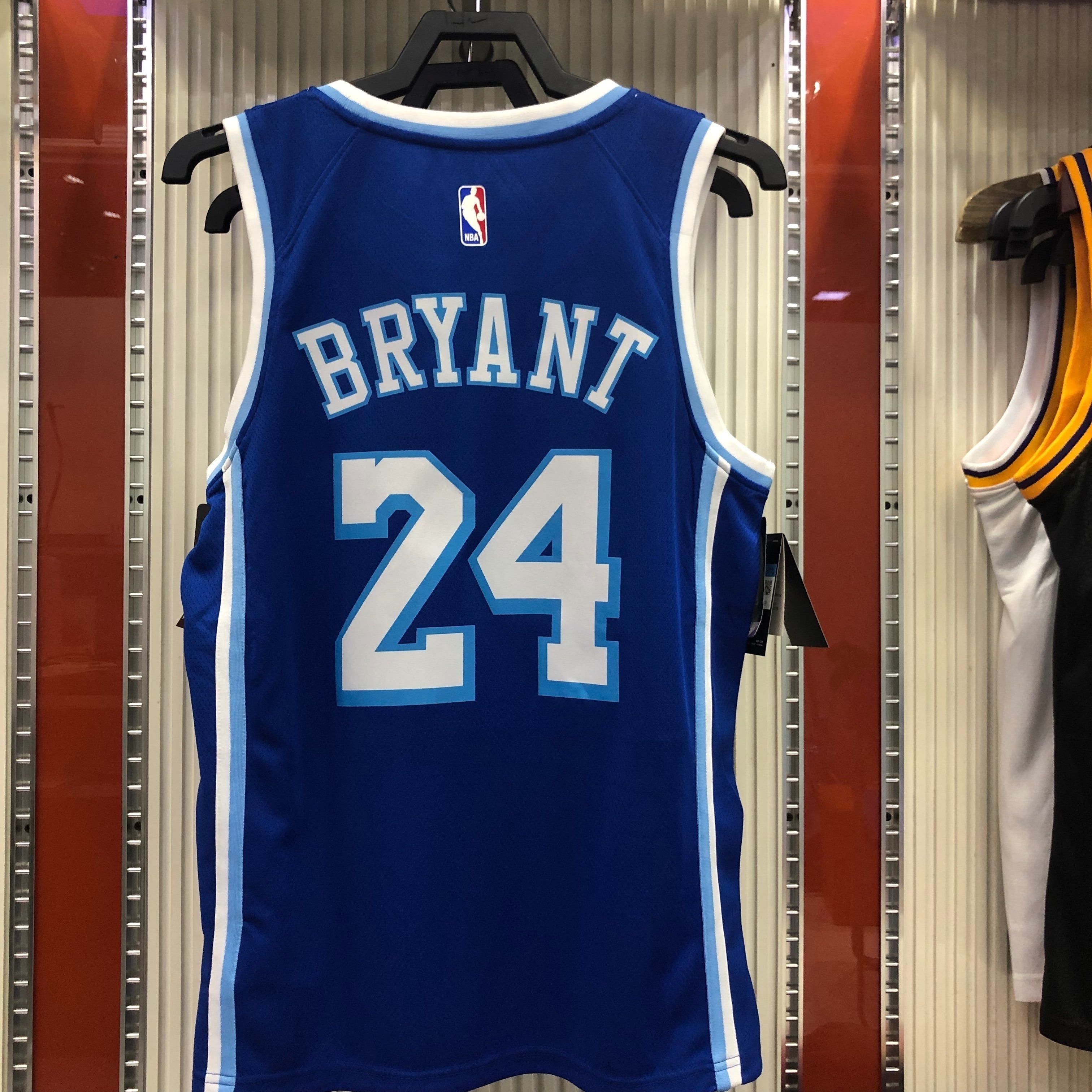 NBA Men Los Angeles Lakers Retro in Latin with Crenshaw #24 BRYANT Blue Round Neck Jersey High Quality Name and Number Print - leoleo123123