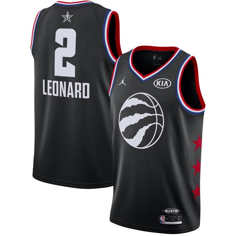 NBA Men 2019 All Star Jerseys Black #2 LEONARD Jersey High Quality Name and Number Print - leoleo123123